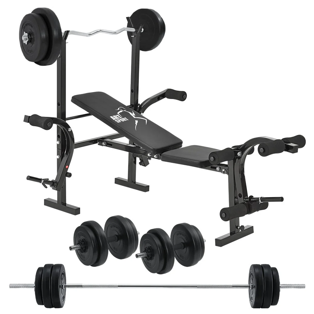 ProfiGym 1000 – Hantelbank mit 60 kg Komplett-Set für dein Home-Gym
