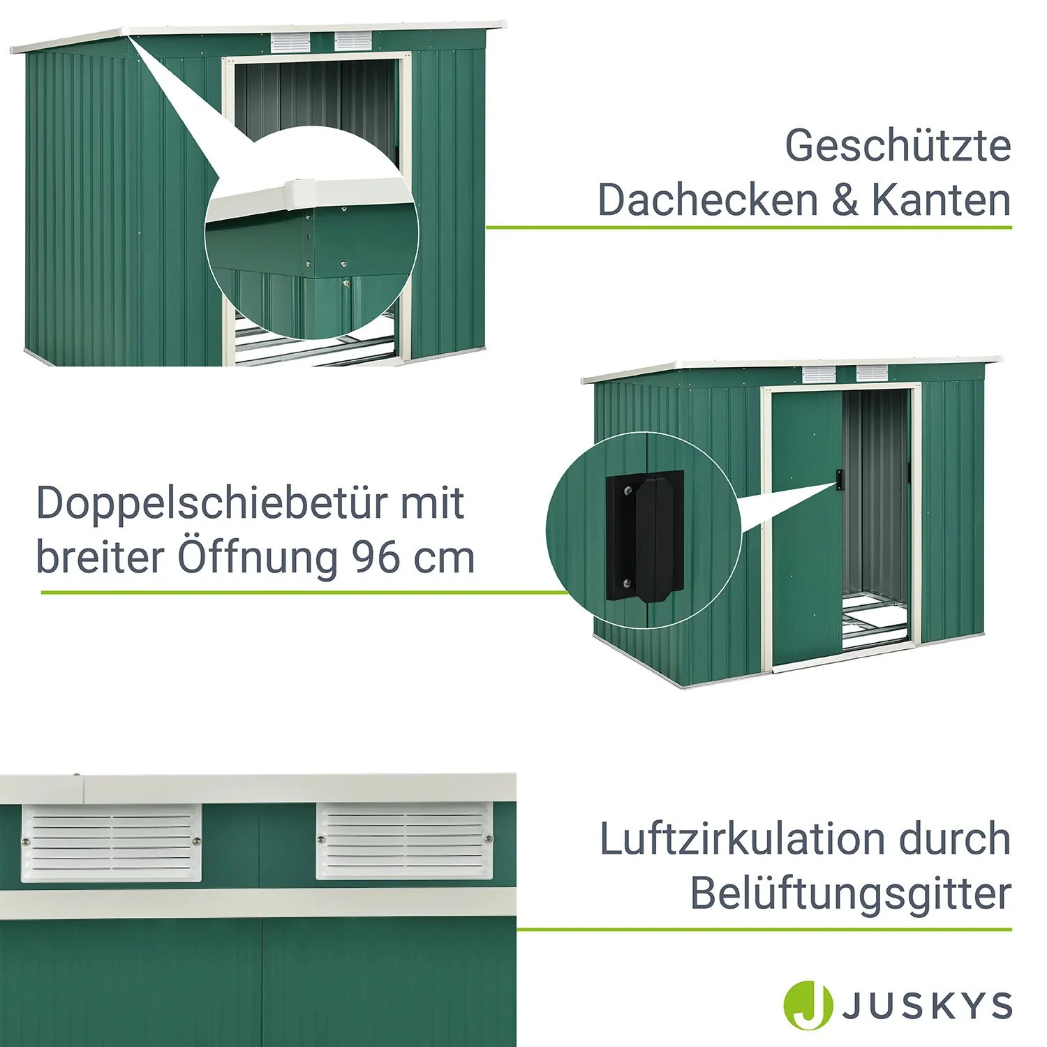 XXL Metall-Gartenhaus – Robust, Geräumig & Sicher