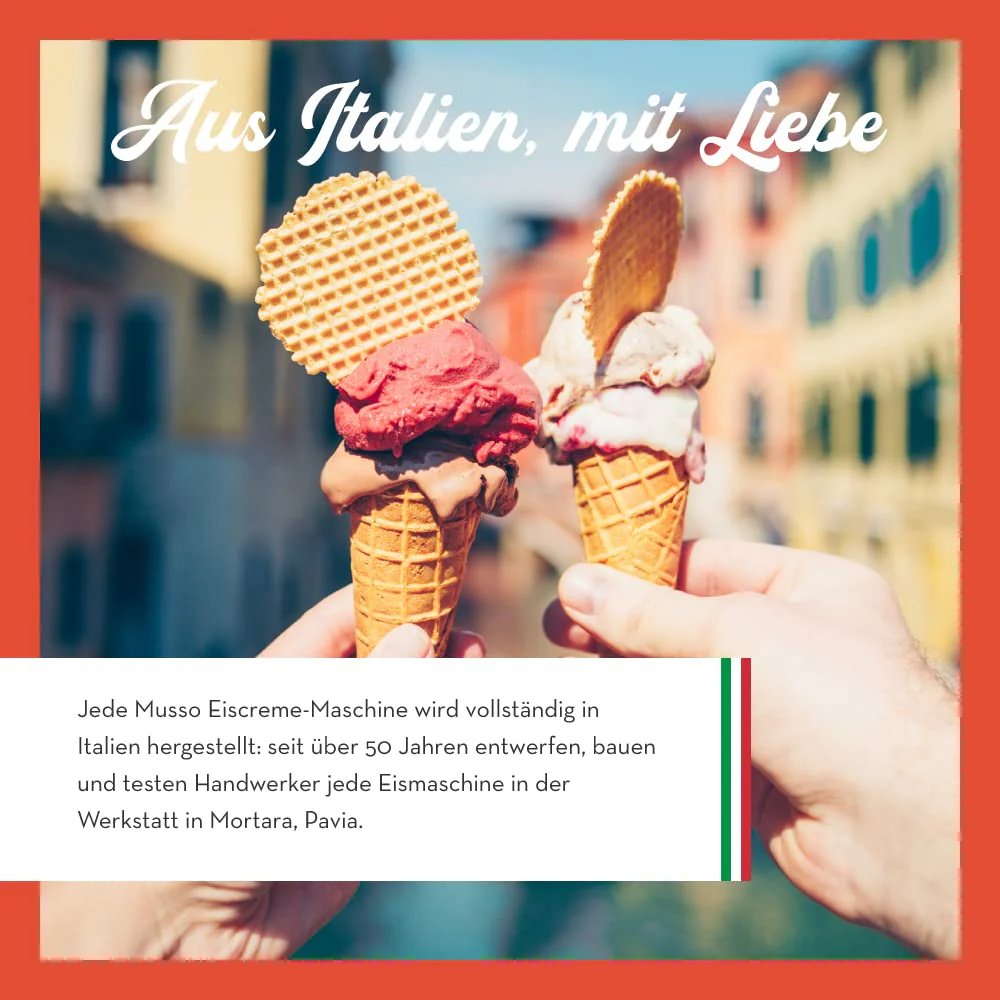 Musso Mini Lussino 4080 Eismaschine – 0,75 L, Edelstahl, schnell & cremig