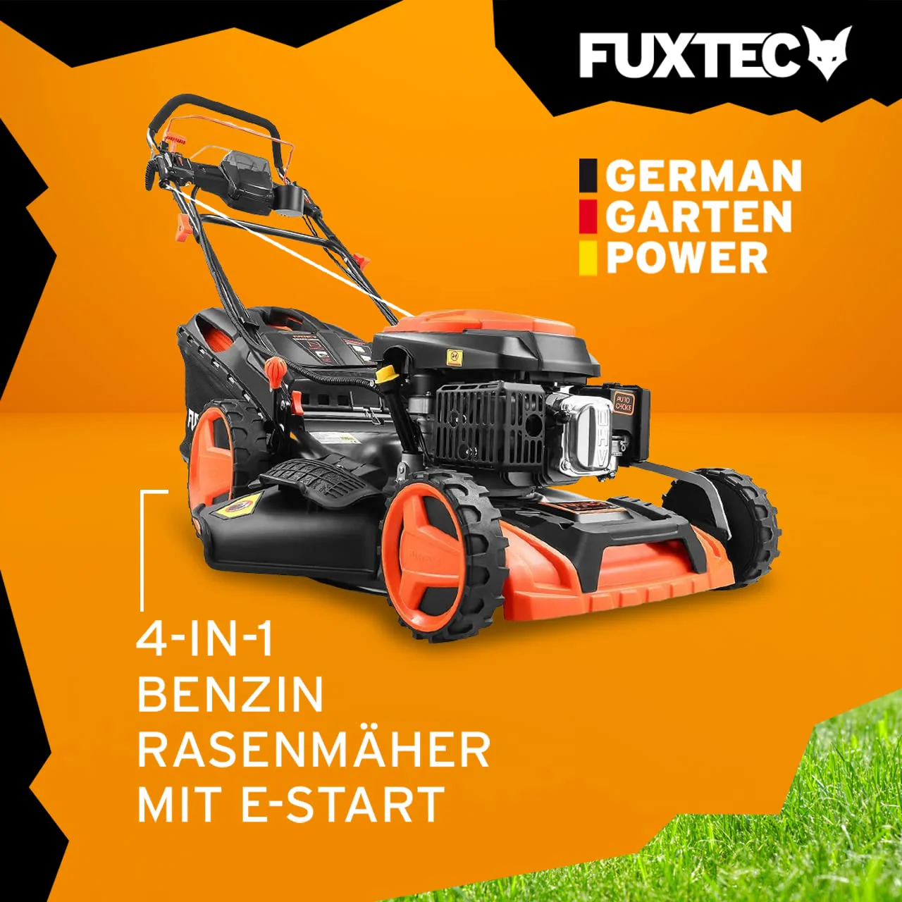 FUXTEC FX-RM5196eS – 4-in-1 Benzin-Rasenmäher mit ZIPGO-Motor