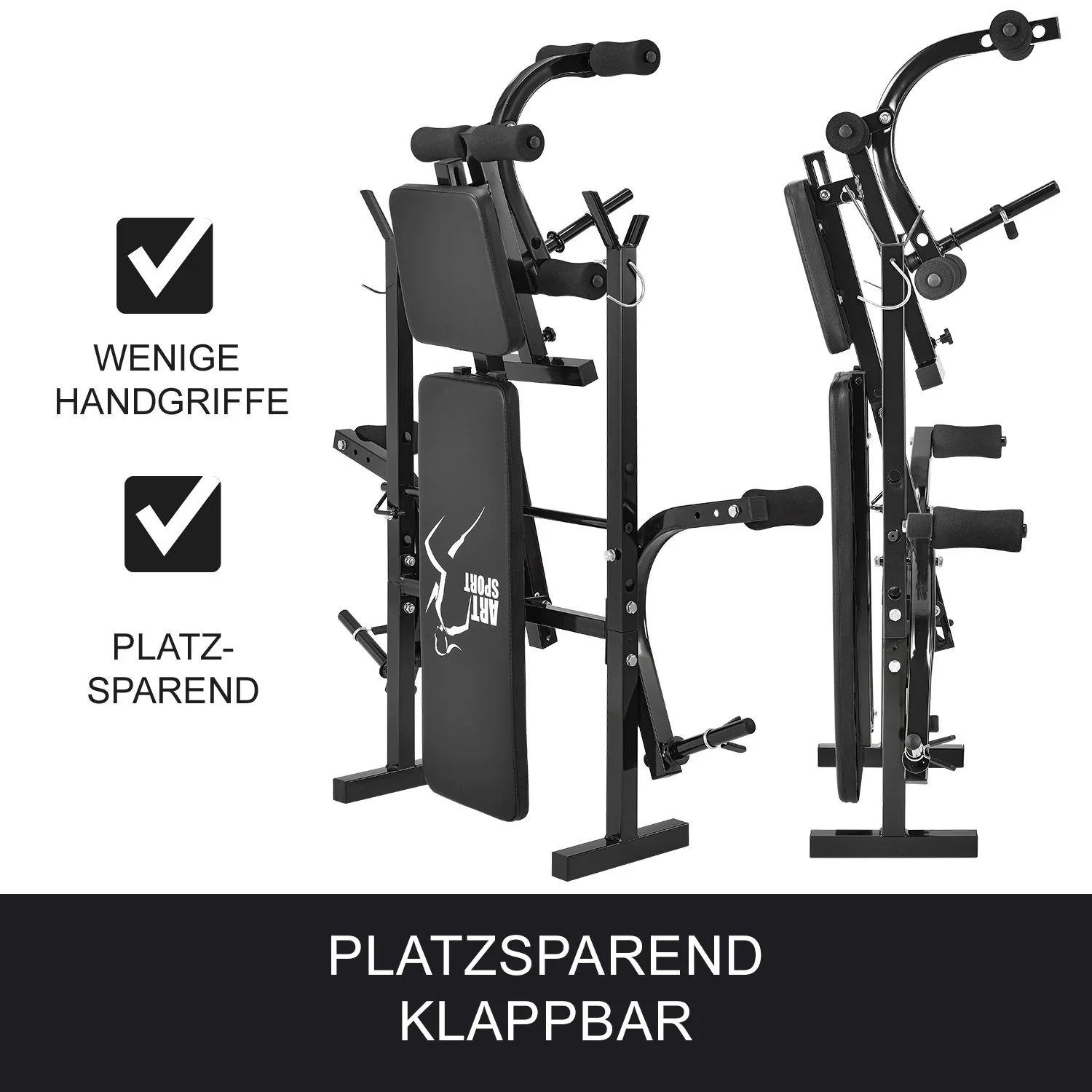 ProfiGym 1000 – Hantelbank mit 60 kg Komplett-Set für dein Home-Gym