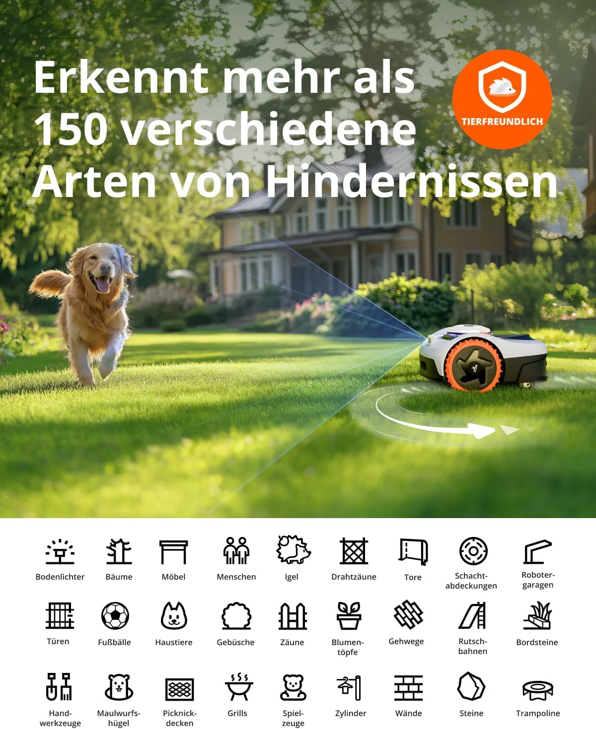 Navimow i105E – Kabelloser Mähroboter für perfektes Grün