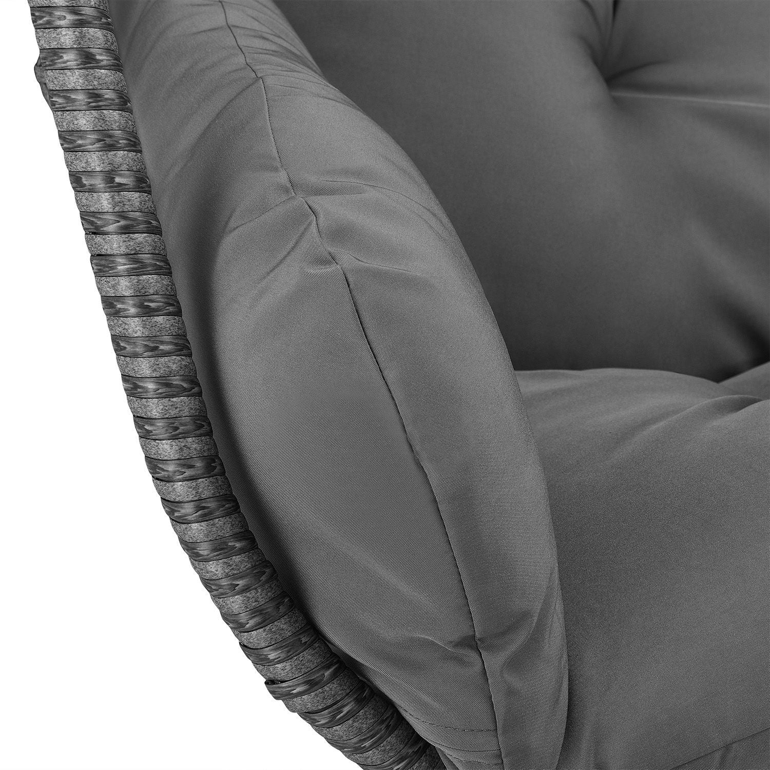 Doppel-Hängesessel AriaXXL aus Polyrattan – Grau