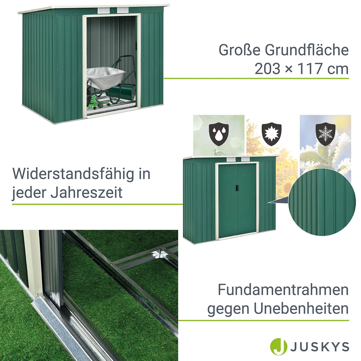 XXL Metall-Gartenhaus – Robust, Geräumig & Sicher