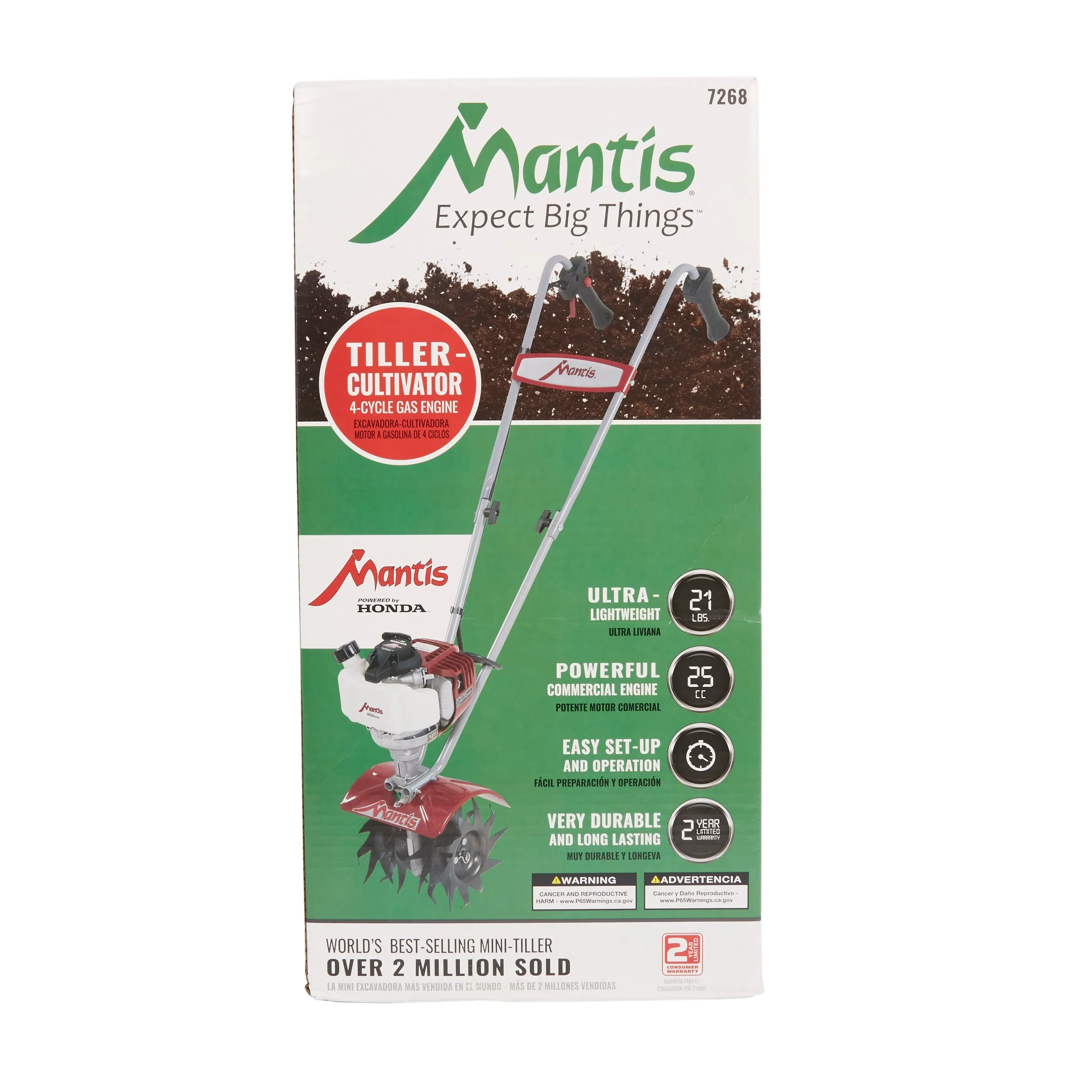MANTIS 7268 – Kompakter Mini-Cultivator für Garten & Gemüsebeete