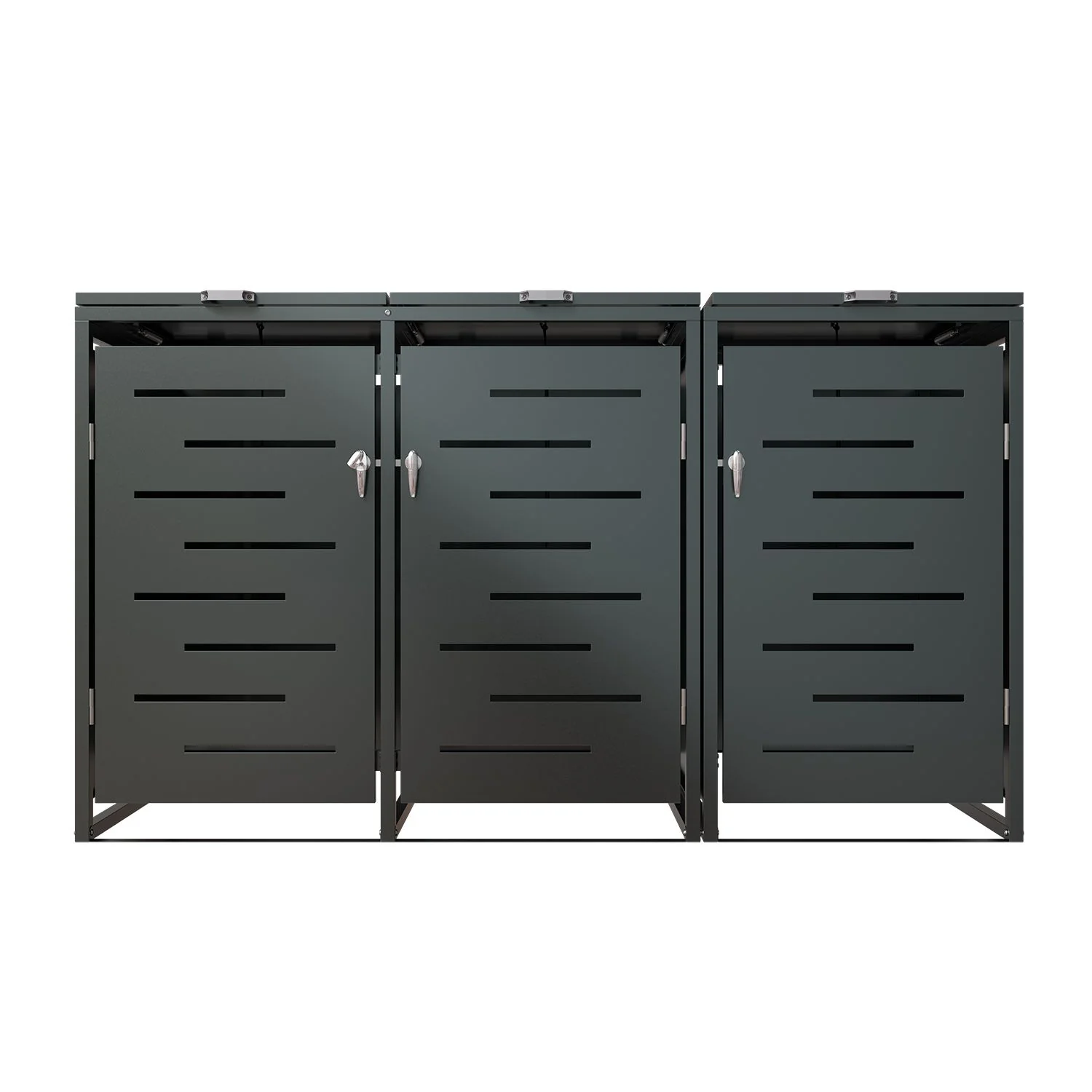 Arel Metall-Müllbox für 2 Mülltonnen – Elegant & Wetterfest