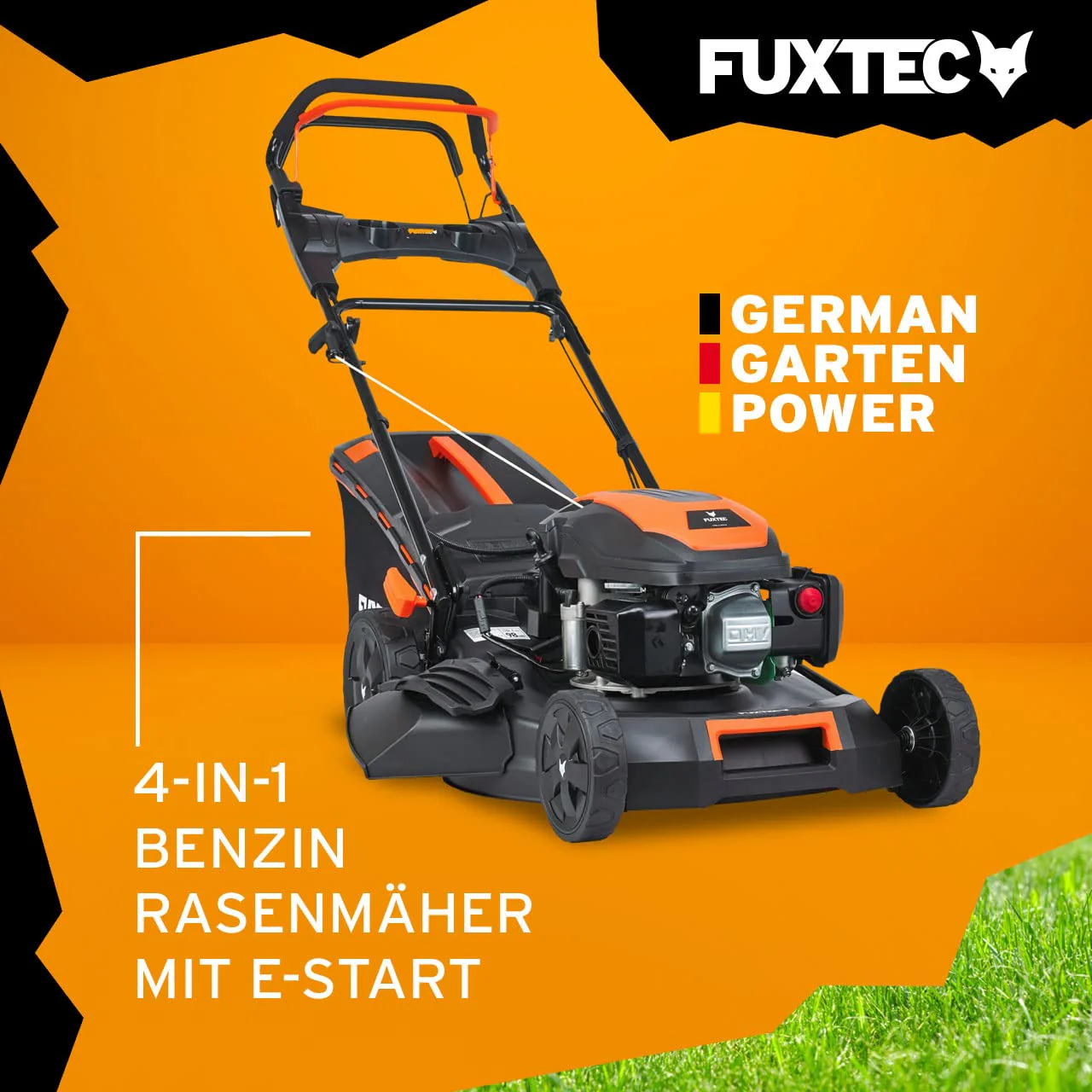 FUXTEC FX-RM5196eS – 4-in-1 Benzin-Rasenmäher mit ZIPGO-Motor