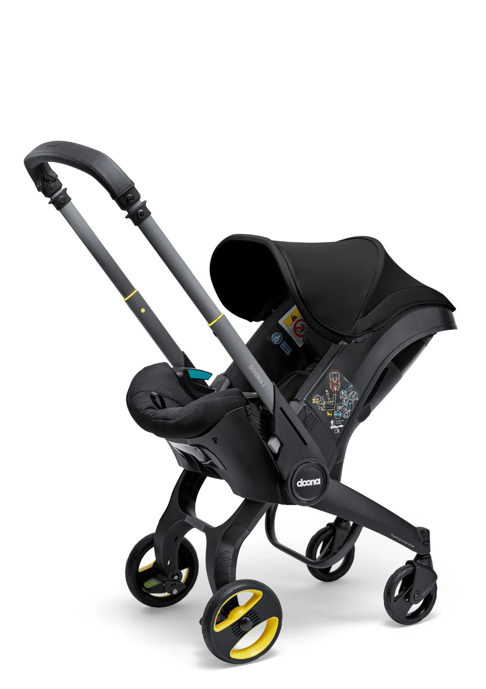 Doona i Nitro Black – 2-in-1 Babyschale & Kinderwagen für maximale Mobilität