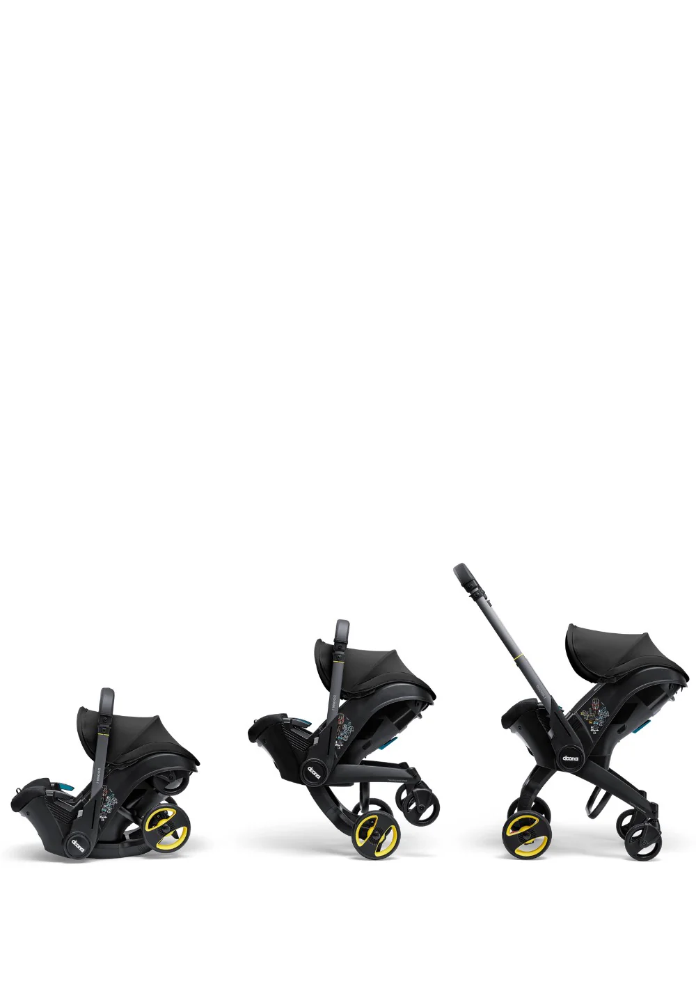 Doona i Nitro Black – 2-in-1 Babyschale & Kinderwagen für maximale Mobilität