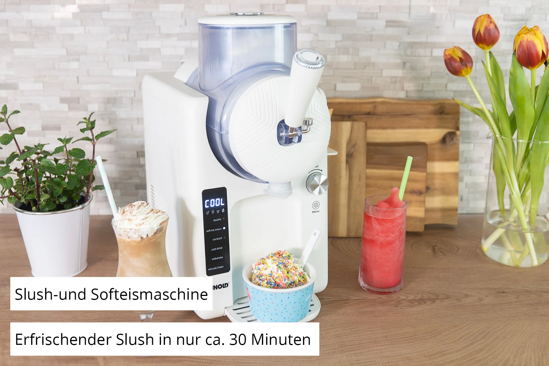 Sofie 2-in-1 Maschine – Slush & Softice Zuhause genießen