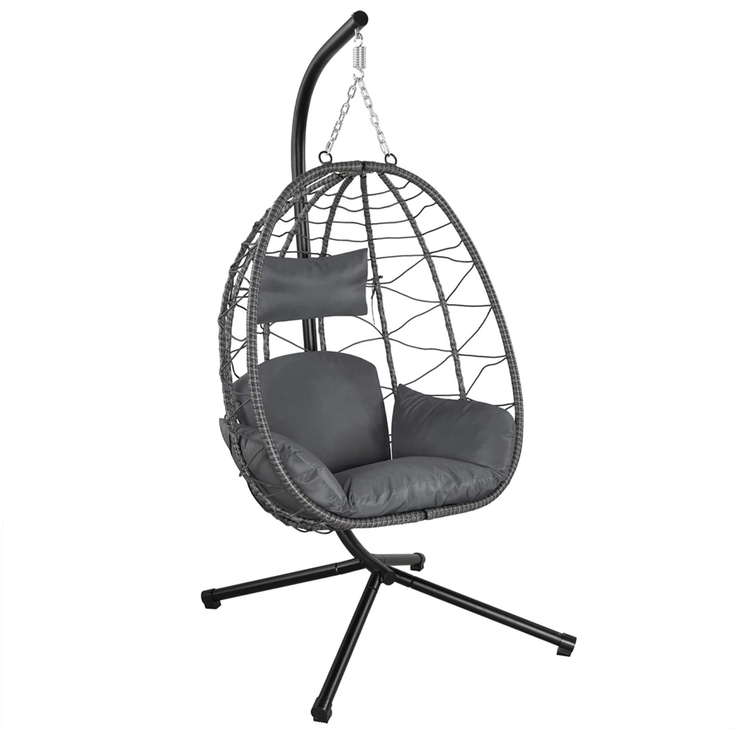 Aria Hängesessel mit Gestell – Lounge-Stil, Rattan, Ergonomisch, Höhenverstellbar