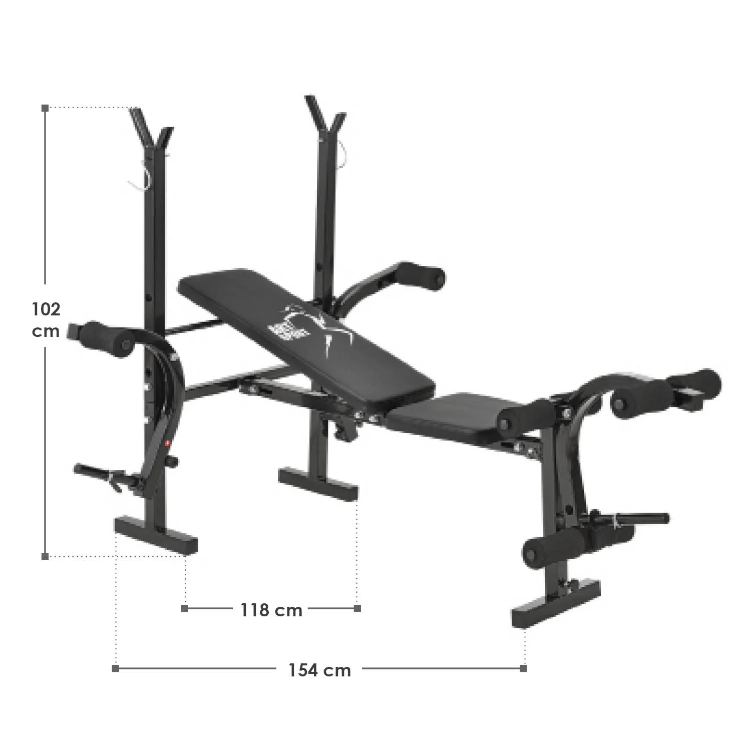 ProfiGym 1000 – Hantelbank mit 60 kg Komplett-Set für dein Home-Gym