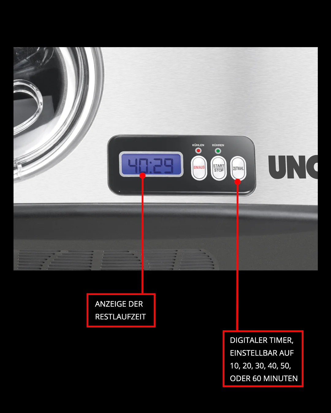 Eismaschine Cortina 1,5 L – Frisches Eis auf Knopfdruck für die ganze Familie