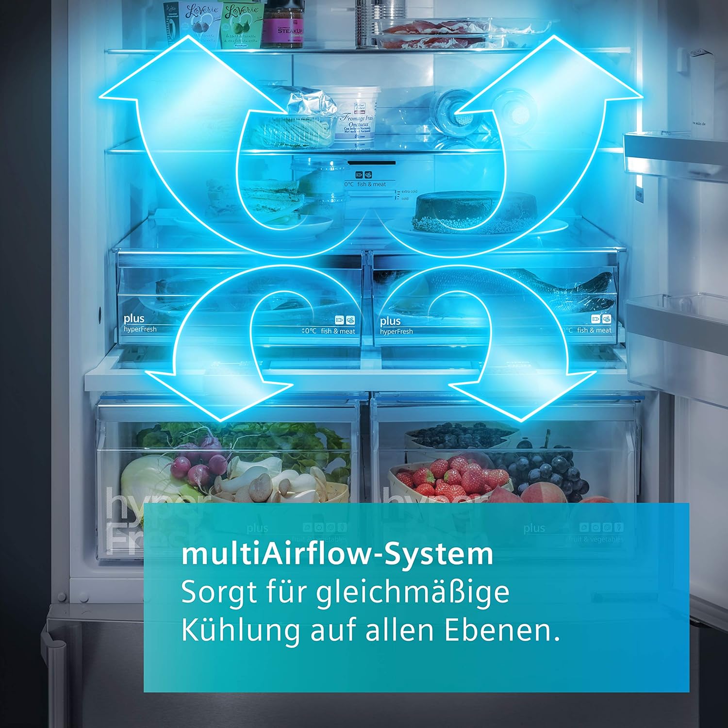 Siemens GS54NAWCV iQ500 Gefrierschrank 327 L – NoFrost, BigBox & superFreezing, Energiesparend