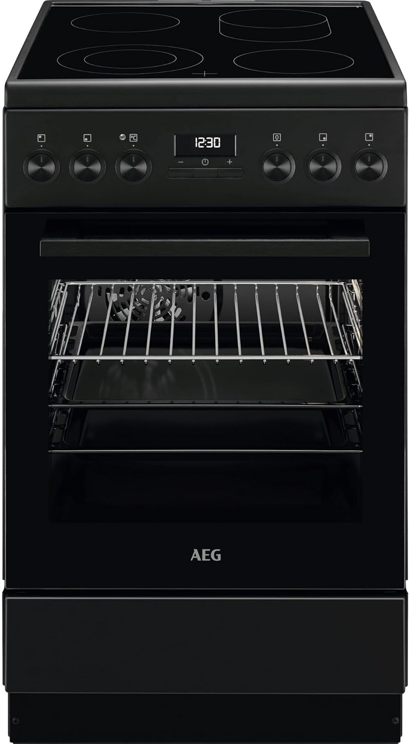 AEG CCB54492BB – Glaskeramik-Kochfeld & Umluftbackofen, Schwarz Matt