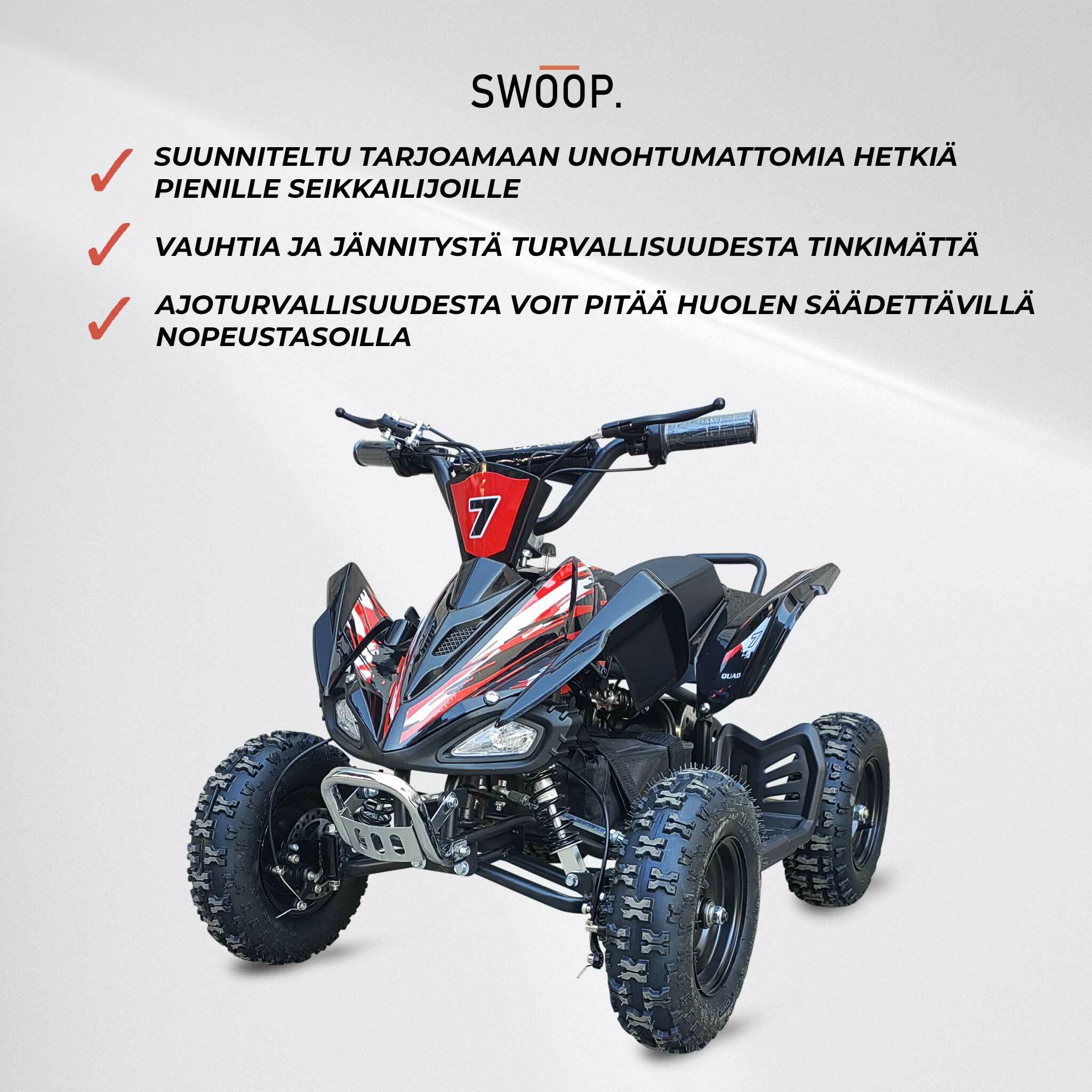 Swoop Quad Eléctrico Adventurer 1000W – Kinder-ATV sicher & robust