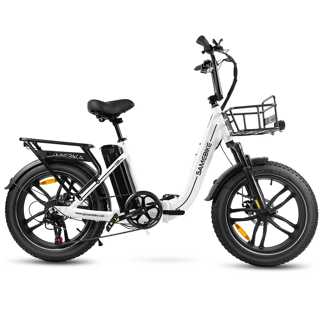 SAMEBIKE C05 Pro E-Bike – Pedelec Plegable Step-Through, Fat Tire 500 W, 36 V 13 Ah