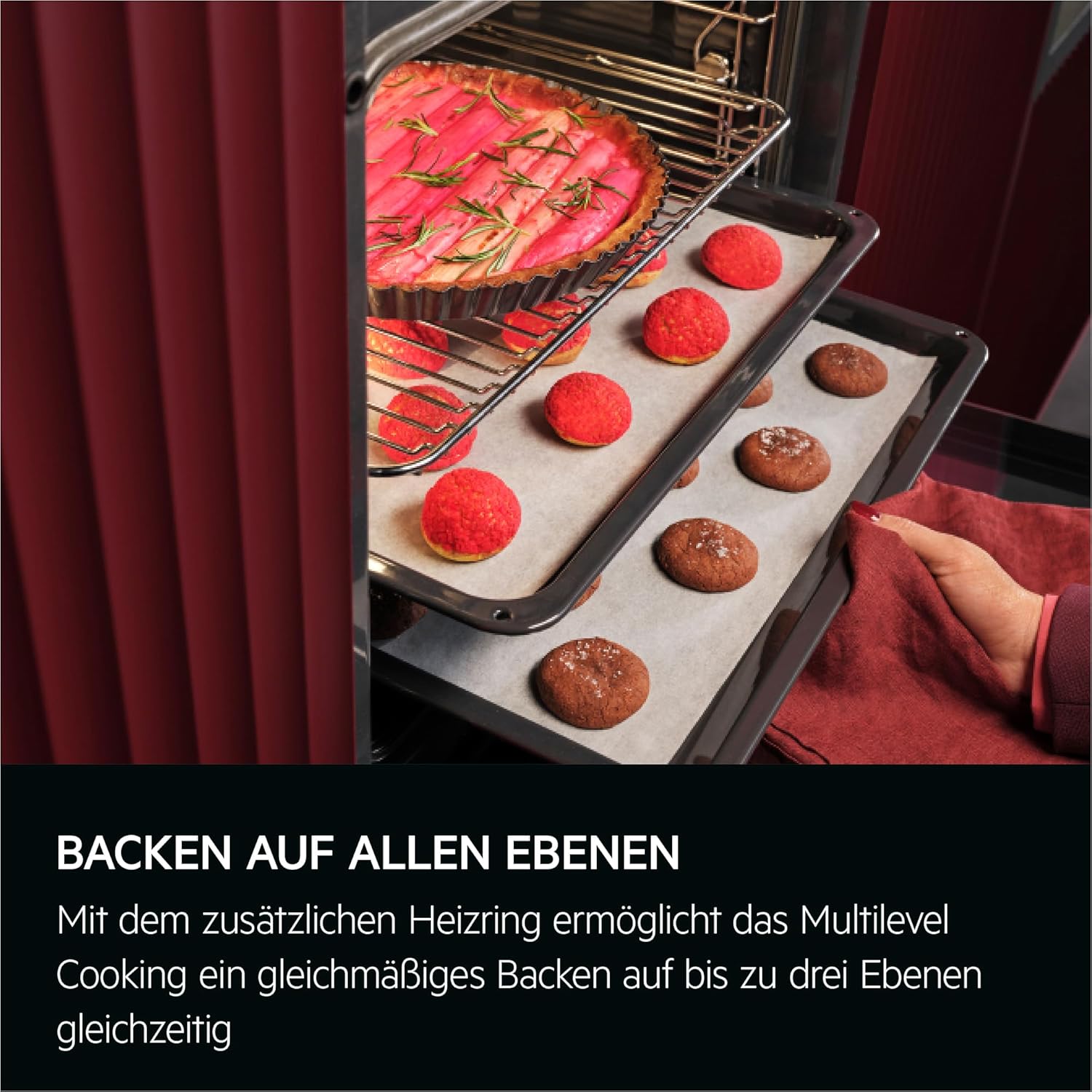 AEG CCB54492BB – Glaskeramik-Kochfeld & Umluftbackofen, Schwarz Matt