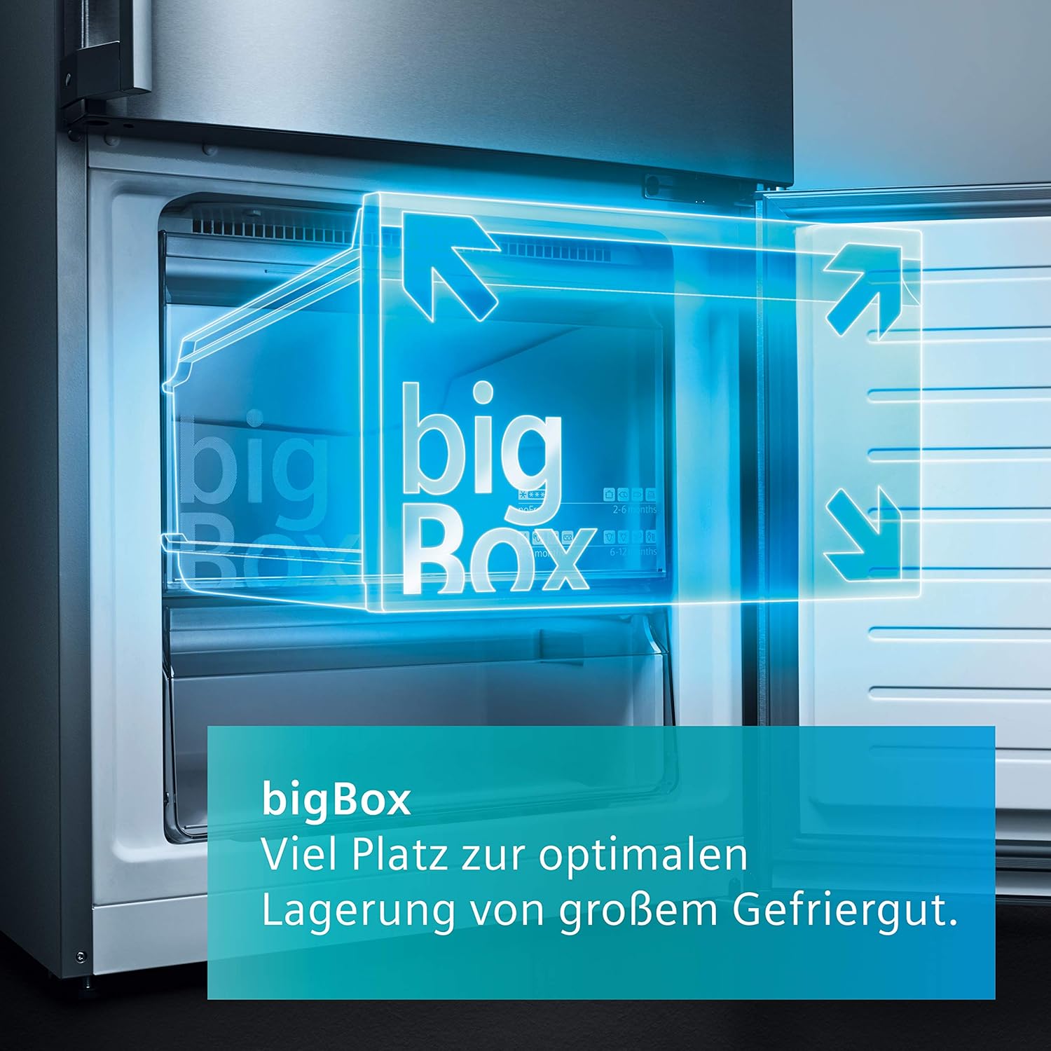 Siemens GS54NAWCV iQ500 Gefrierschrank 327 L – NoFrost, BigBox & superFreezing, Energiesparend