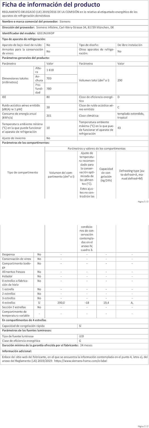 Siemens GS54NAWCV iQ500 Gefrierschrank 327 L – NoFrost, BigBox & superFreezing, Energiesparend