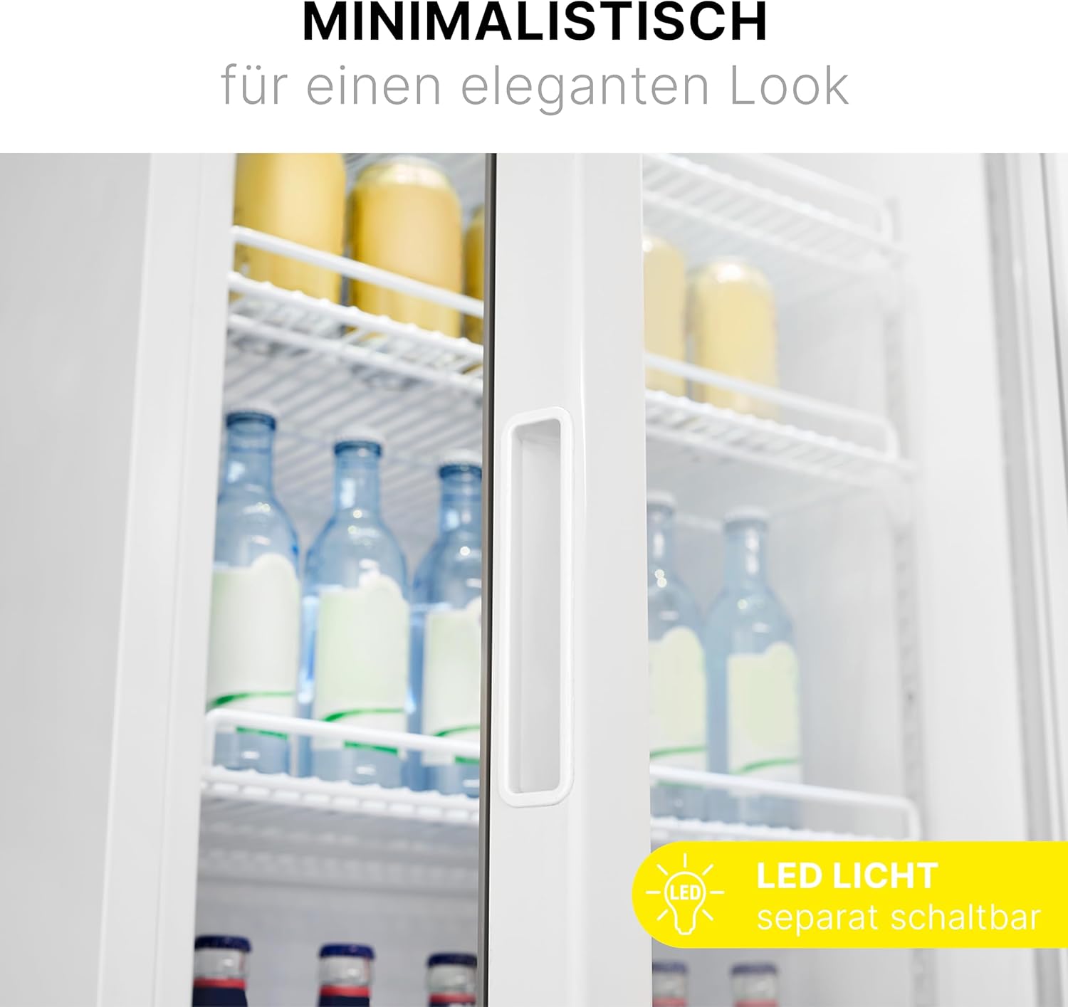 Bomann Getränkekühlschrank 347 L mit Glastür & LED-Beleuchtung – Sicher, Flexibel & Stilvoll