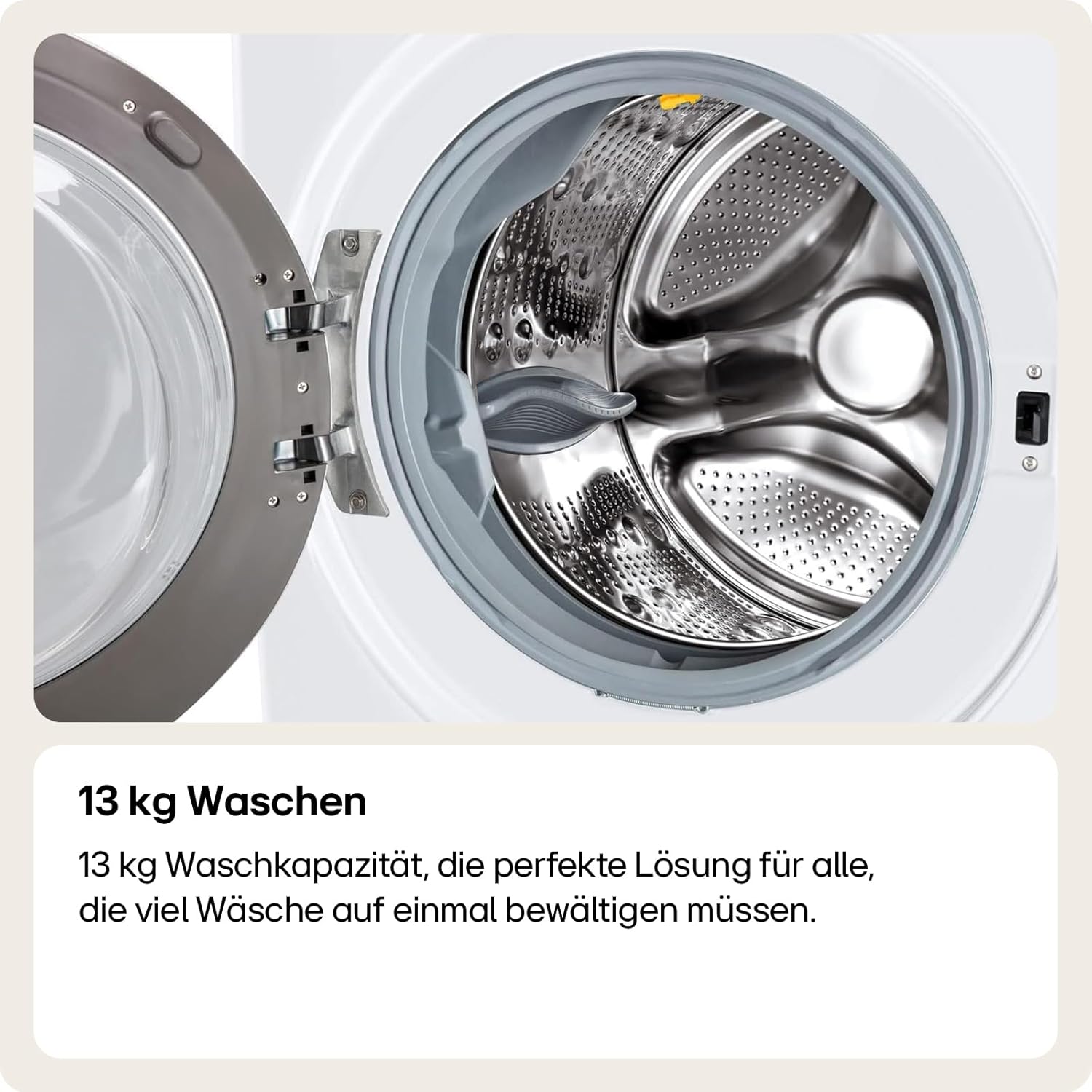 LG F4WV7080 Frontlader-Waschmaschine – 8 kg, 1400 U/min, AI Direct Drive, Dampfreinigung, Wi-Fi, Energieeffizienz Triple A, Weiß