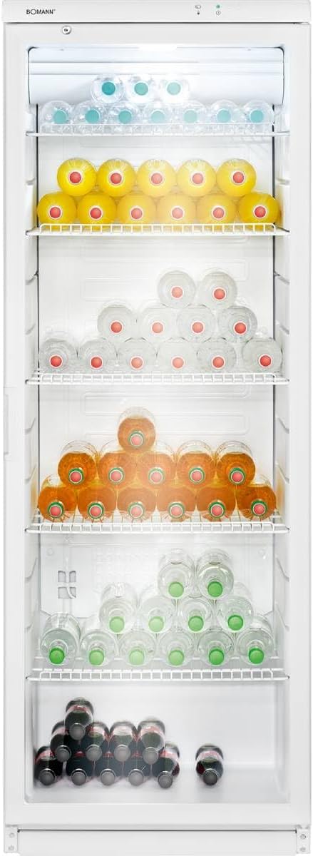 Bomann Getränkekühlschrank 347 L mit Glastür & LED-Beleuchtung – Sicher, Flexibel & Stilvoll