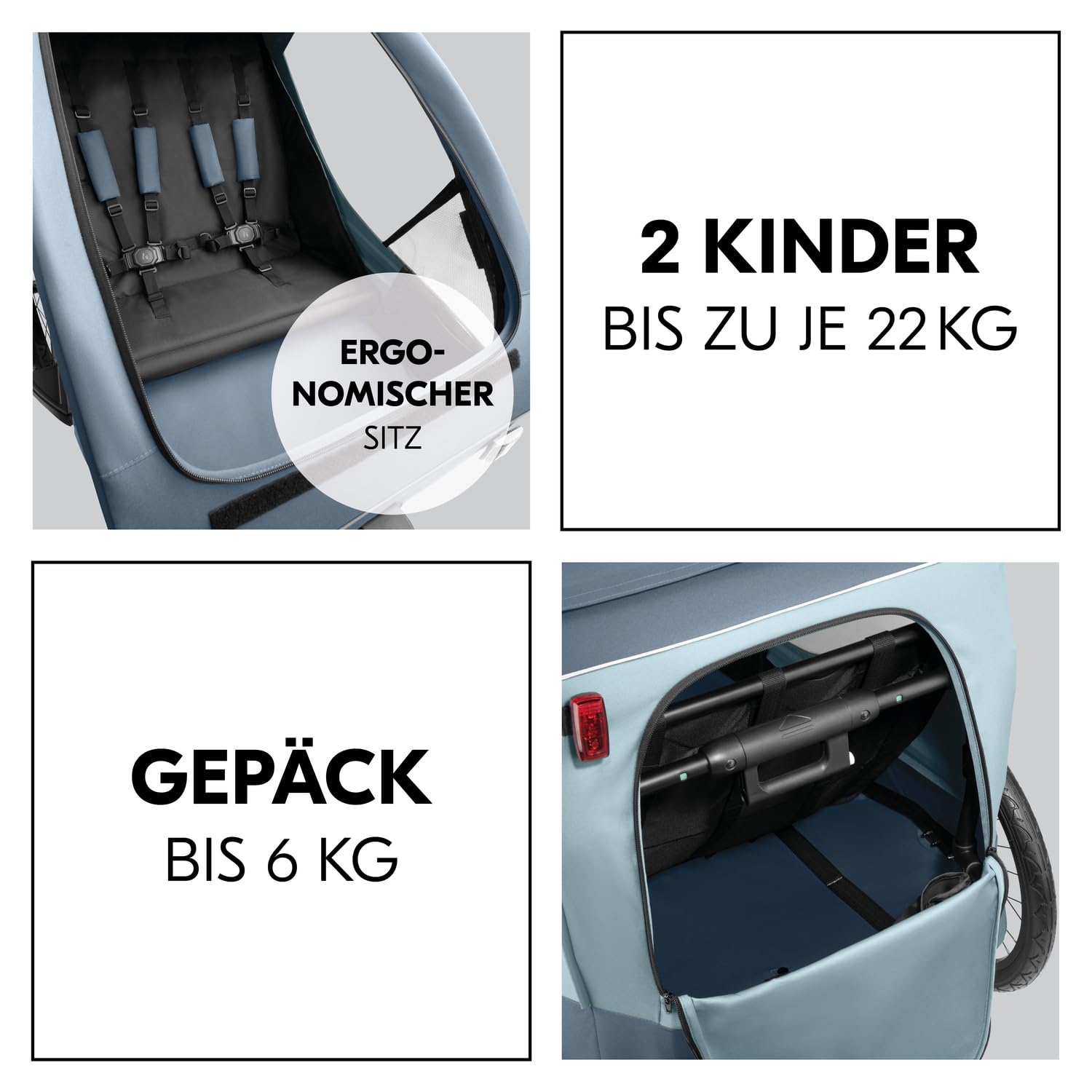 hauck Dryk Duo Plus – 2-in-1 Fahrradanhänger & Kinderwagen