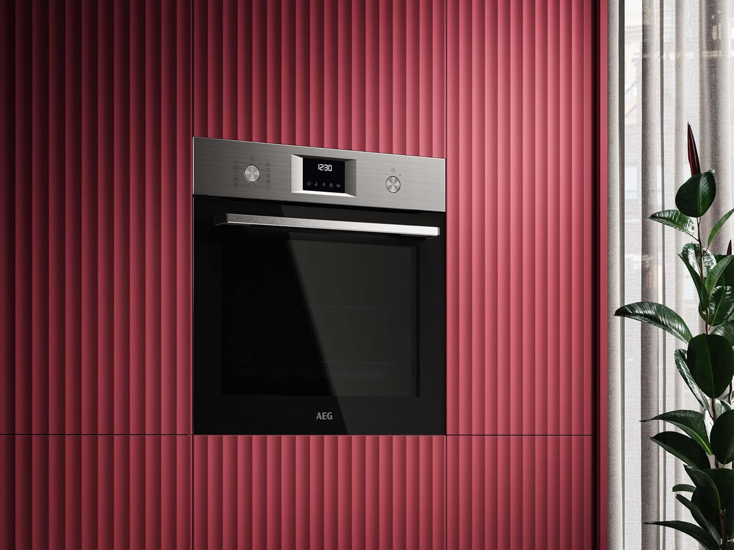 AEG BPE53516AB Einbau-Backofen Serie 5 – Pyrolyse, Heißluft, 25 Programme, LED-Touch, Kühle Tür, Schwarz