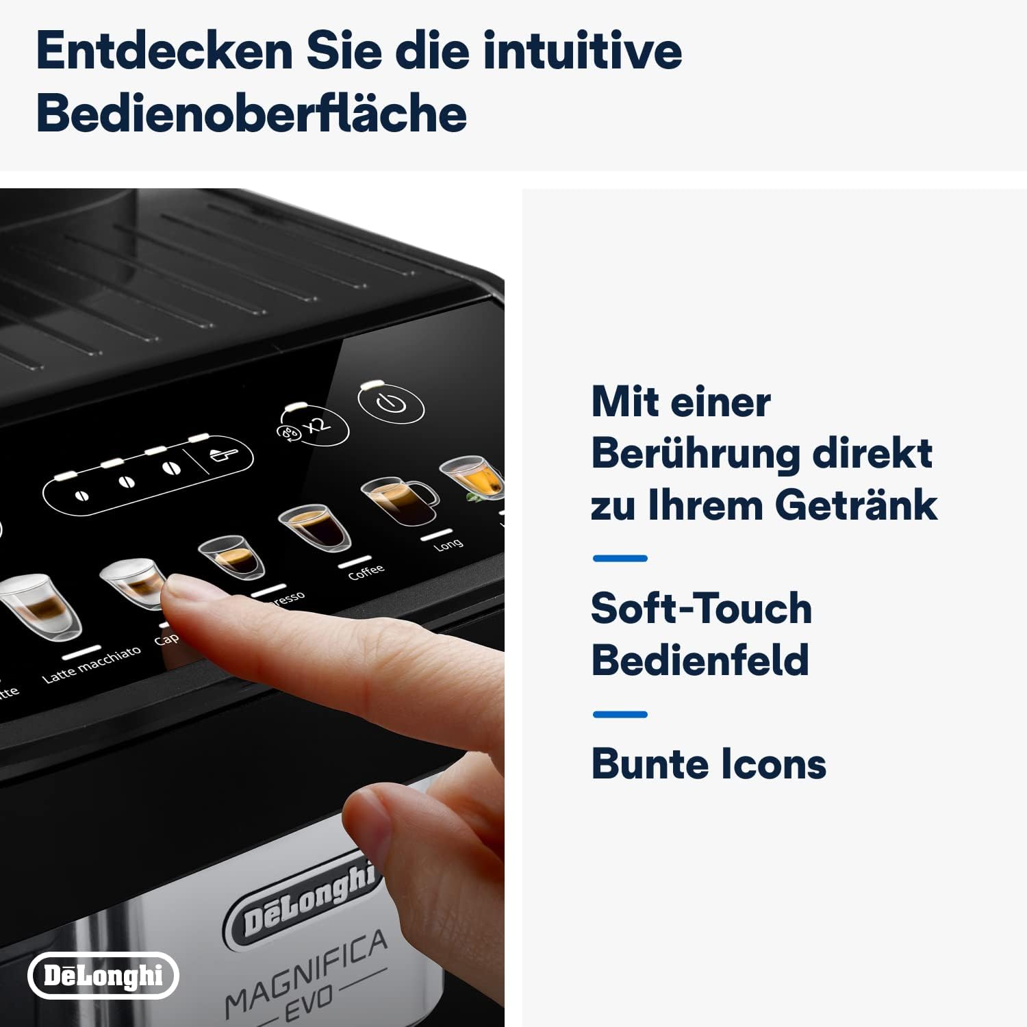 De'Longhi Magnifica Evo ECAM 292.81.B – Vollautomatische Kaffeemaschine mit LatteCrema System