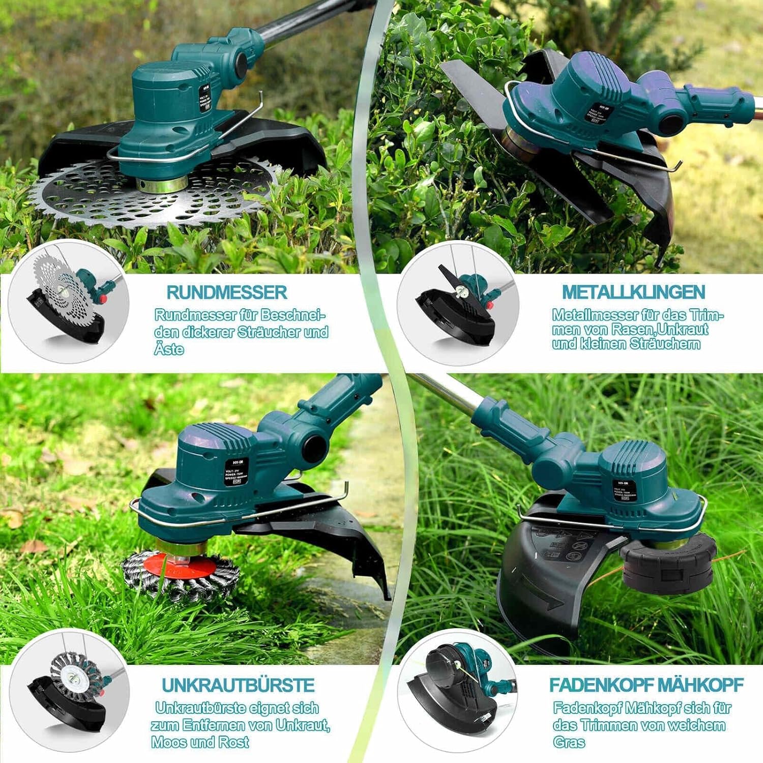 Hengriacly Akku-Rasentrimmer 21V – Kraftvoll, leicht & vielseitig