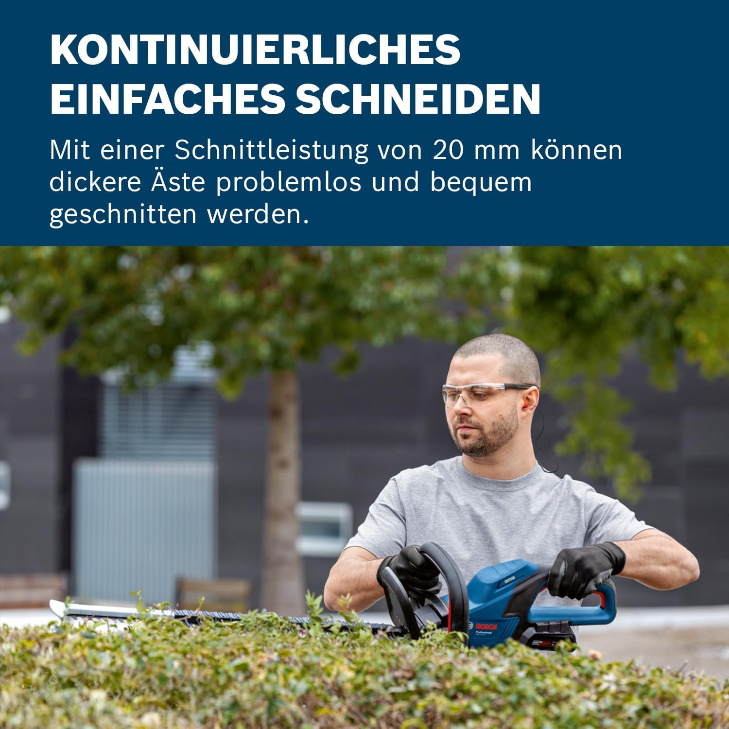 Bosch Professional GHE 18V-60 Akku-Heckenschere – Präzises Schneiden ohne Mühe