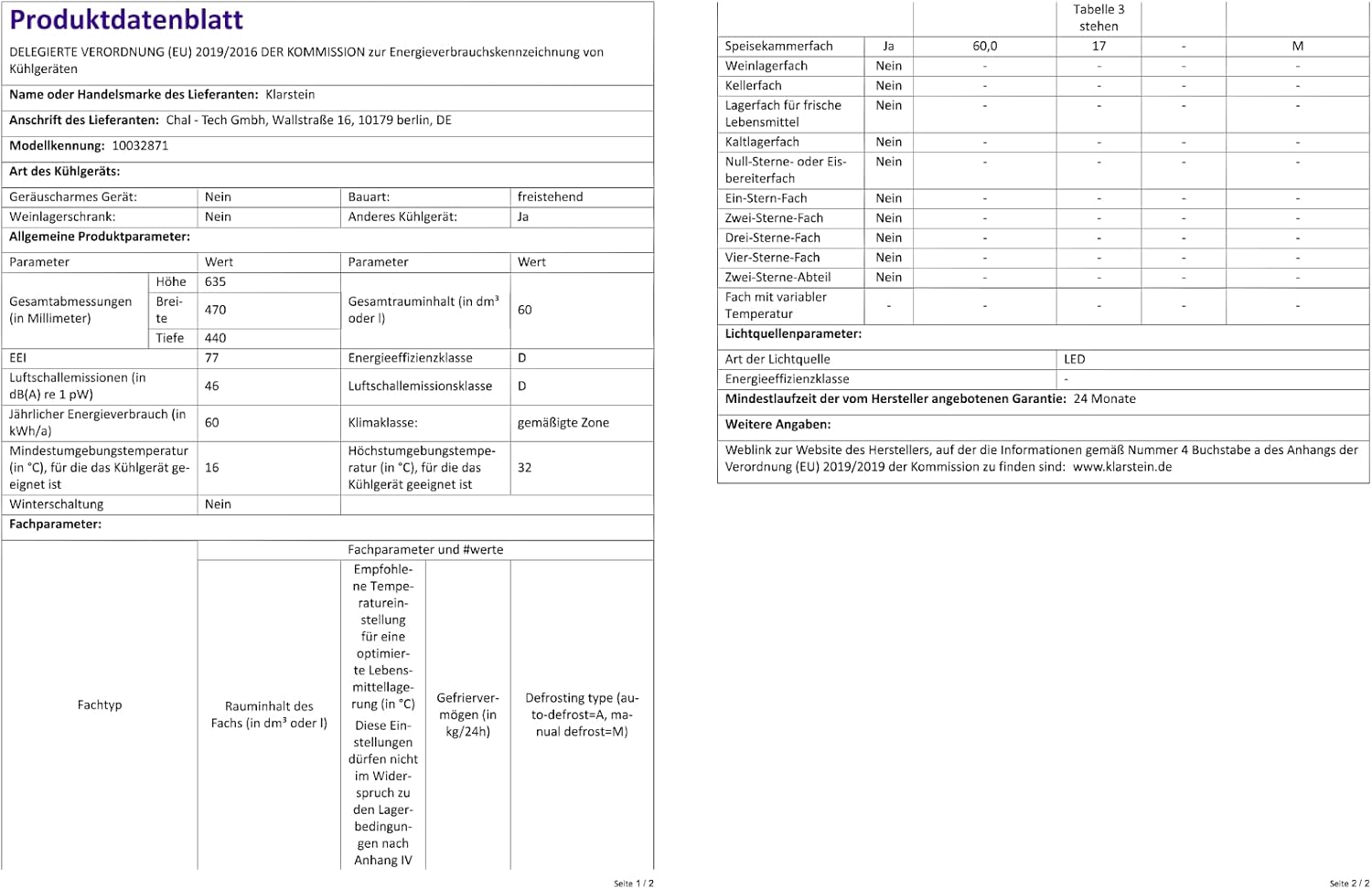 Klarstein Mini-Kühlschrank 80 L mit Glastür – Leise, Energieeffizient, Ideal für Getränke, Party & Camping
