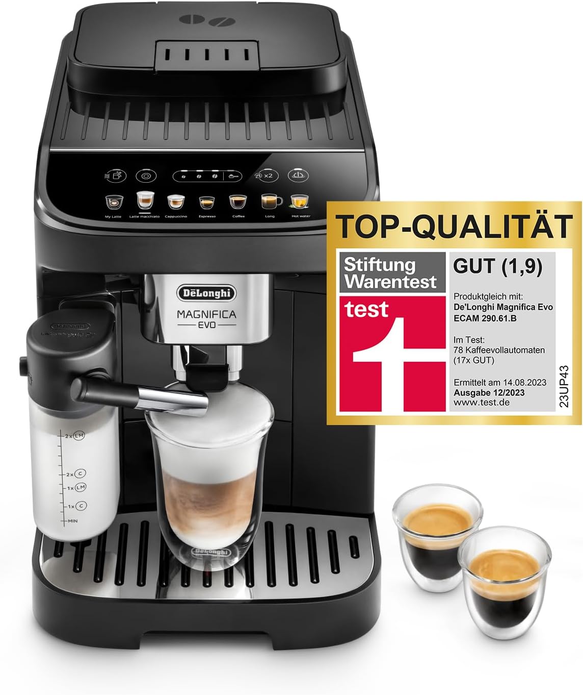 De'Longhi Magnifica Evo ECAM 292.81.B – Vollautomatische Kaffeemaschine mit LatteCrema System