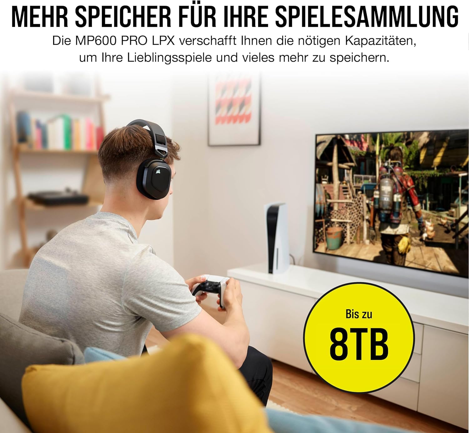 Corsair MP600 PRO LPX 1 TB M.2 PCIe Gen4 NVMe SSD – Höchste Geschwindigkeit für Gaming & High-End-PCs