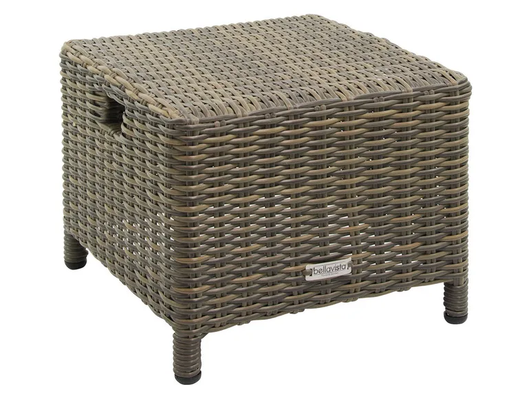 Bellavista Alu-Luxus Asti 6-teilig – Garten-Lounge Set: 3-Sitzer Sofa, 2 Sessel, 2 Hocker, Tisch, verstellbare Rückenlehne