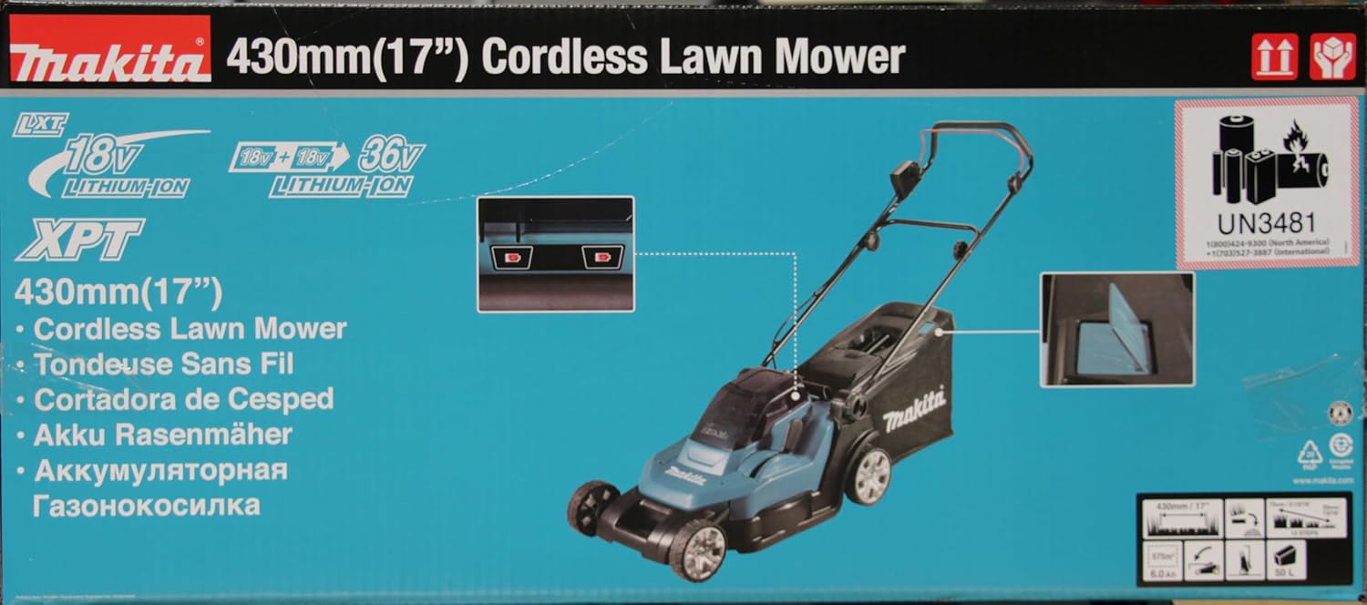 Makita DLM432Z Akku-Rasenmäher – 2x18 V Power (ohne Akku & Ladegerät)