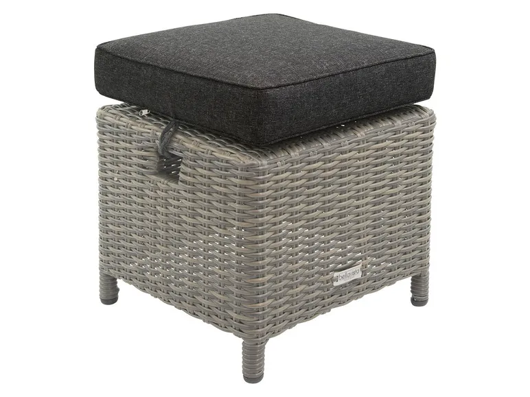 Bellavista Alu-Luxus Asti 6-teilig – Garten-Lounge Set: 3-Sitzer Sofa, 2 Sessel, 2 Hocker, Tisch, verstellbare Rückenlehne