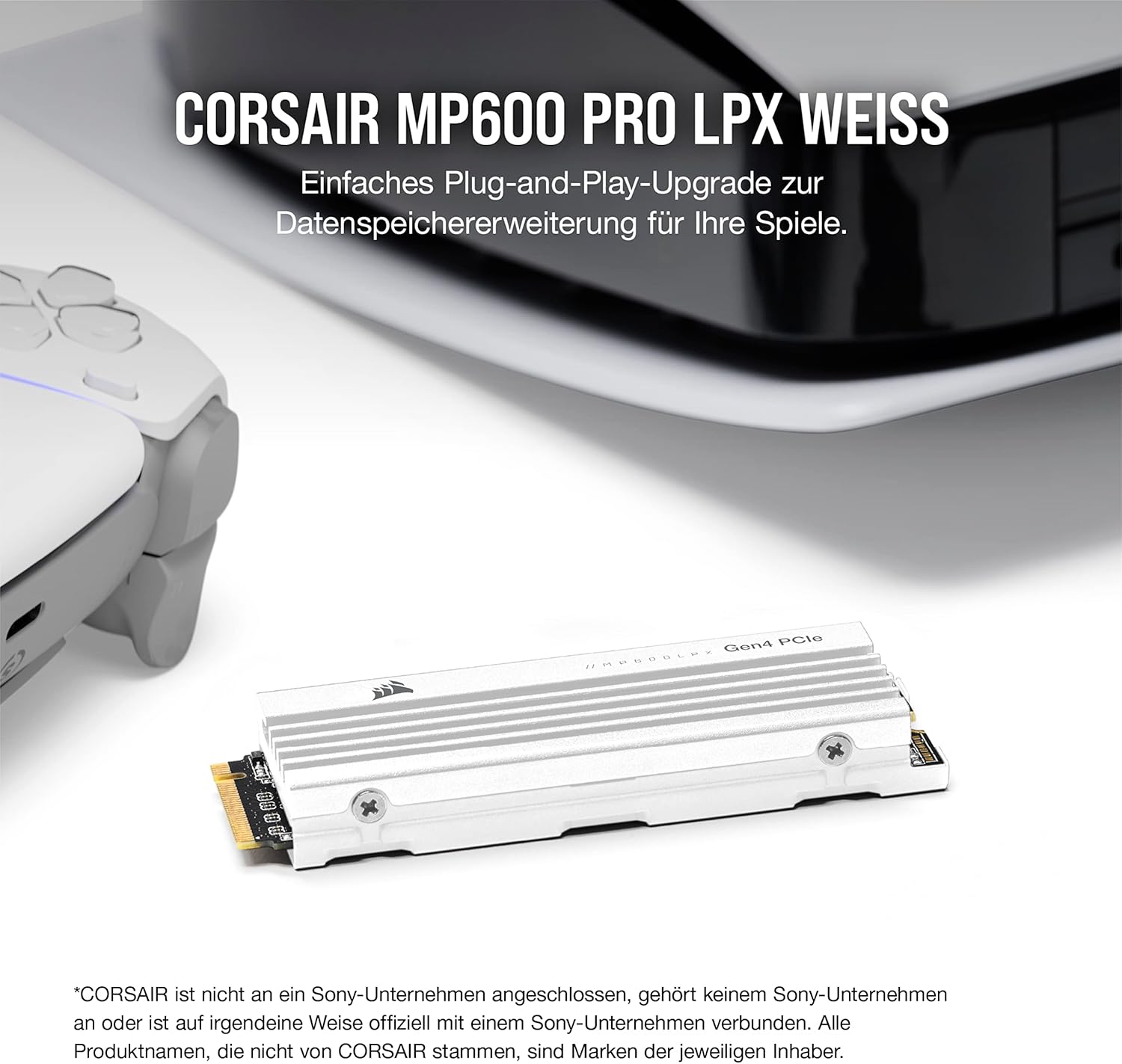 Corsair MP600 PRO LPX 1 TB M.2 PCIe Gen4 NVMe SSD – Höchste Geschwindigkeit für Gaming & High-End-PCs