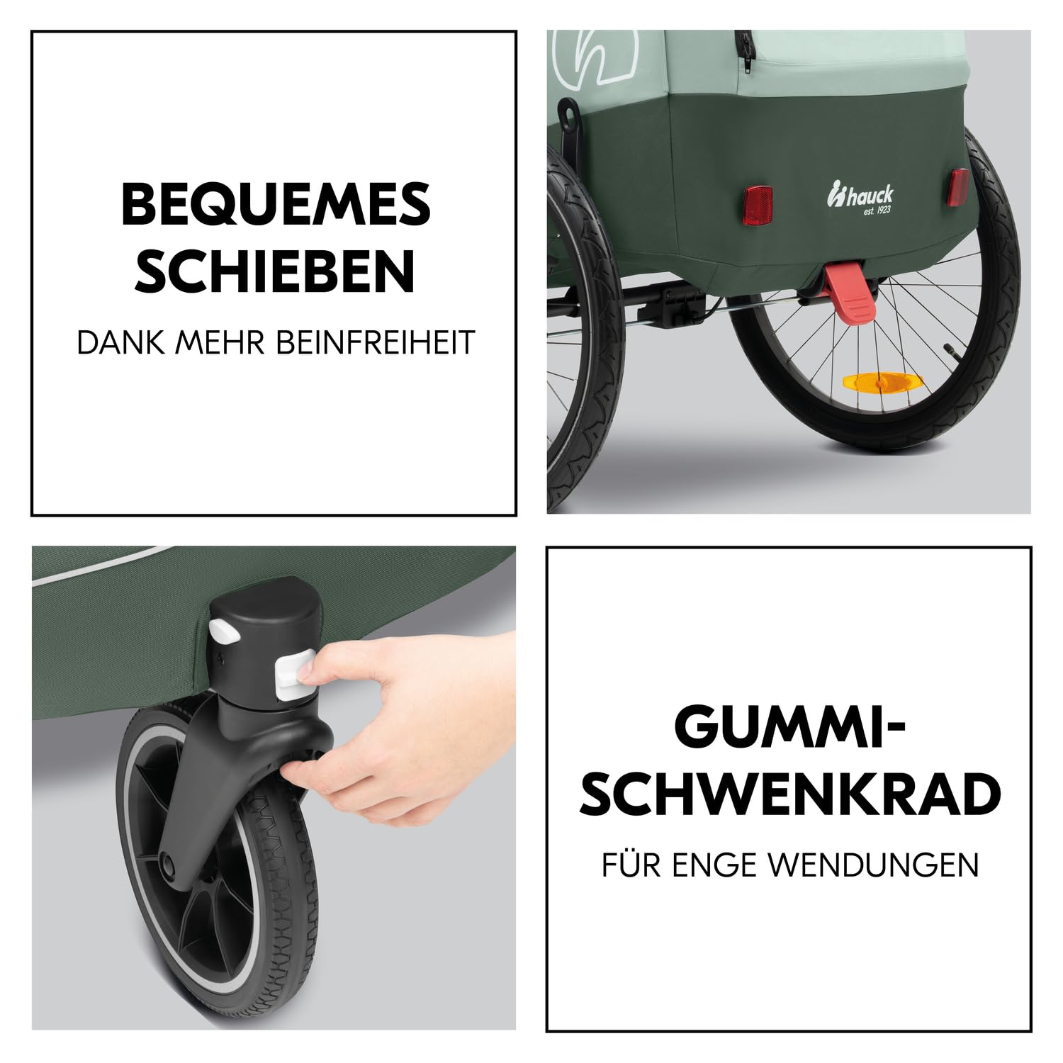 hauck Dryk Duo Plus – 2-in-1 Fahrradanhänger & Kinderwagen