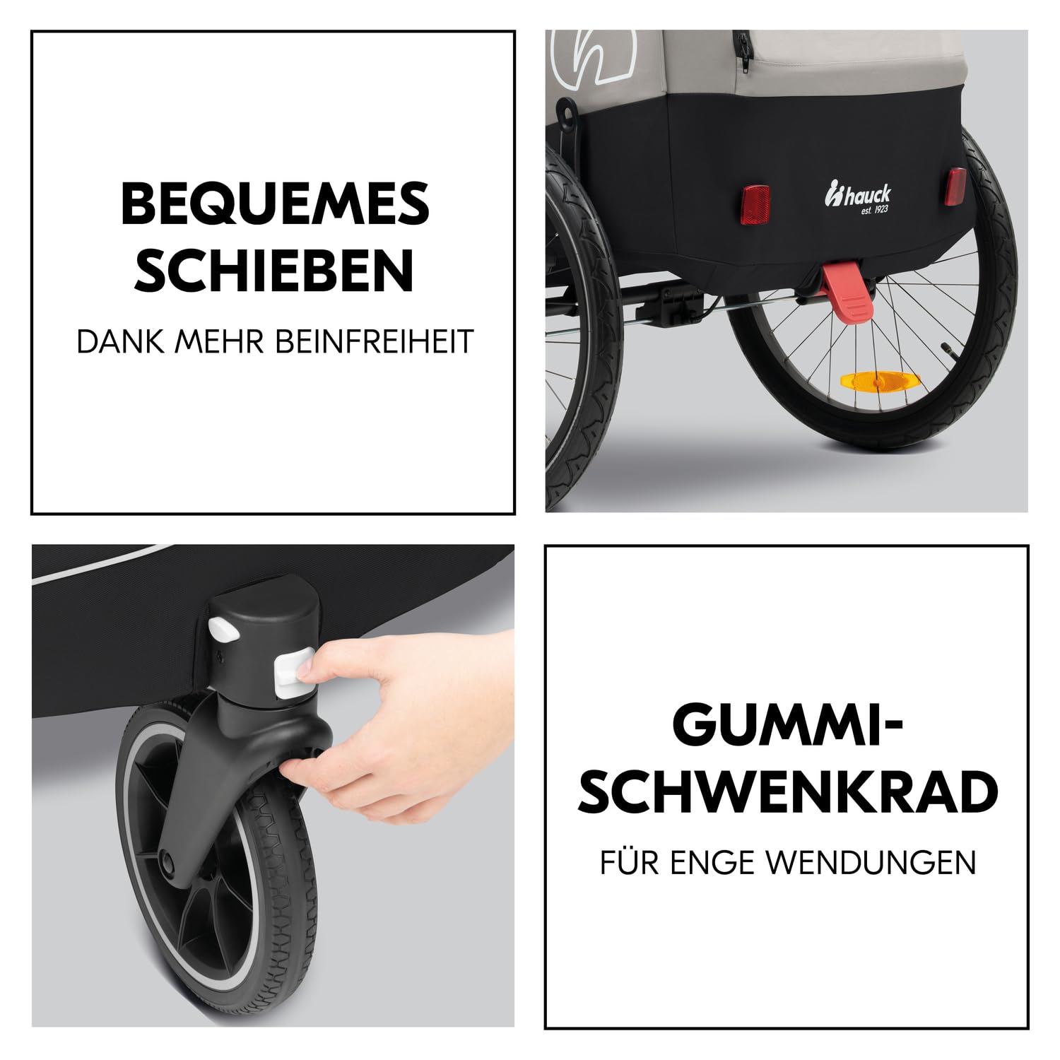 hauck Dryk Duo Plus – 2-in-1 Fahrradanhänger & Kinderwagen