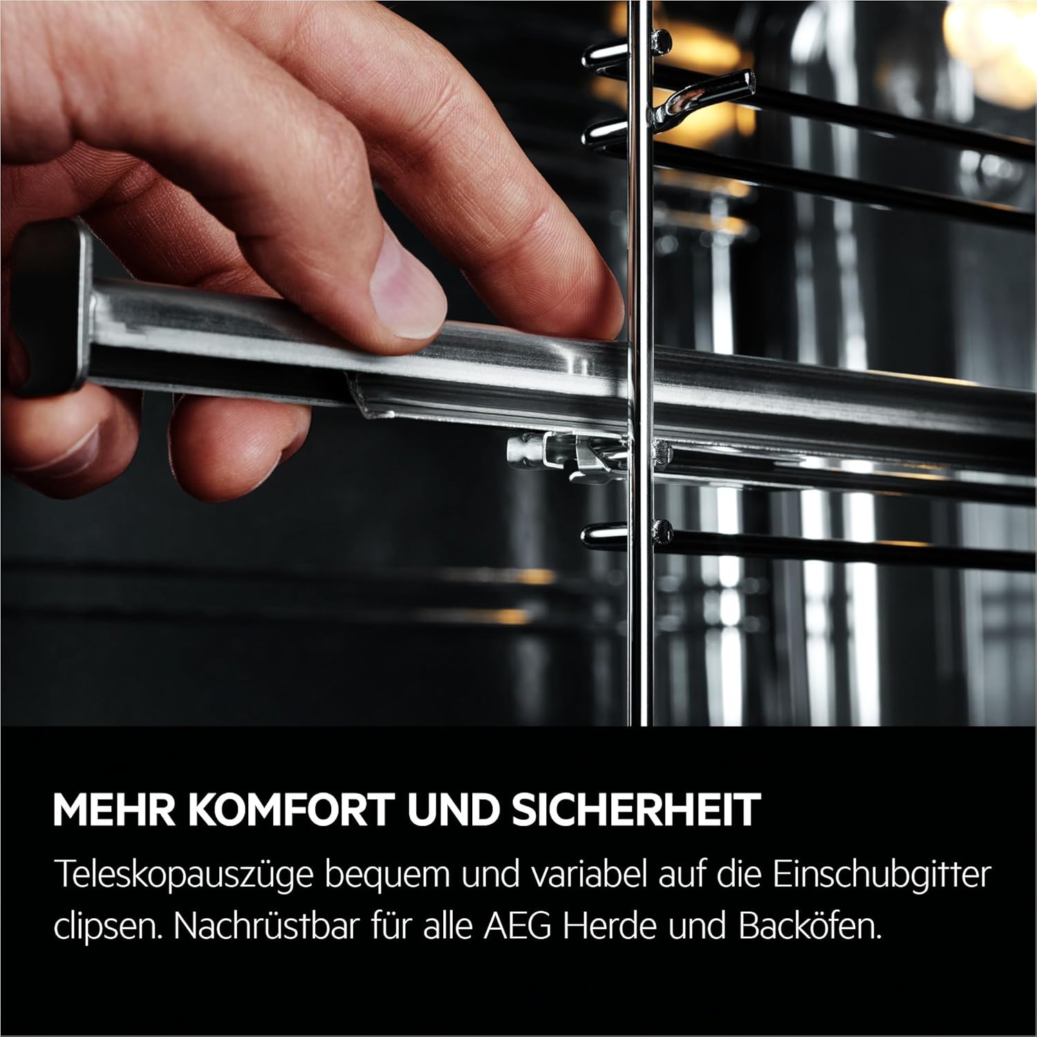 AEG BPE53516AB Einbau-Backofen Serie 5 – Pyrolyse, Heißluft, 25 Programme, LED-Touch, Kühle Tür, Schwarz