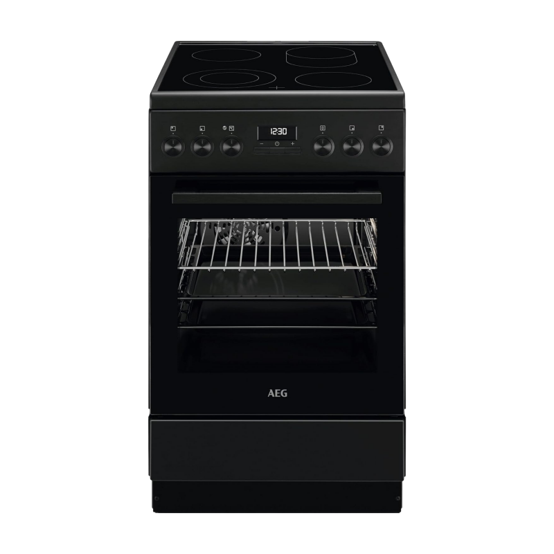 AEG CCB54492BB – Glaskeramik-Kochfeld & Umluftbackofen, Schwarz Matt