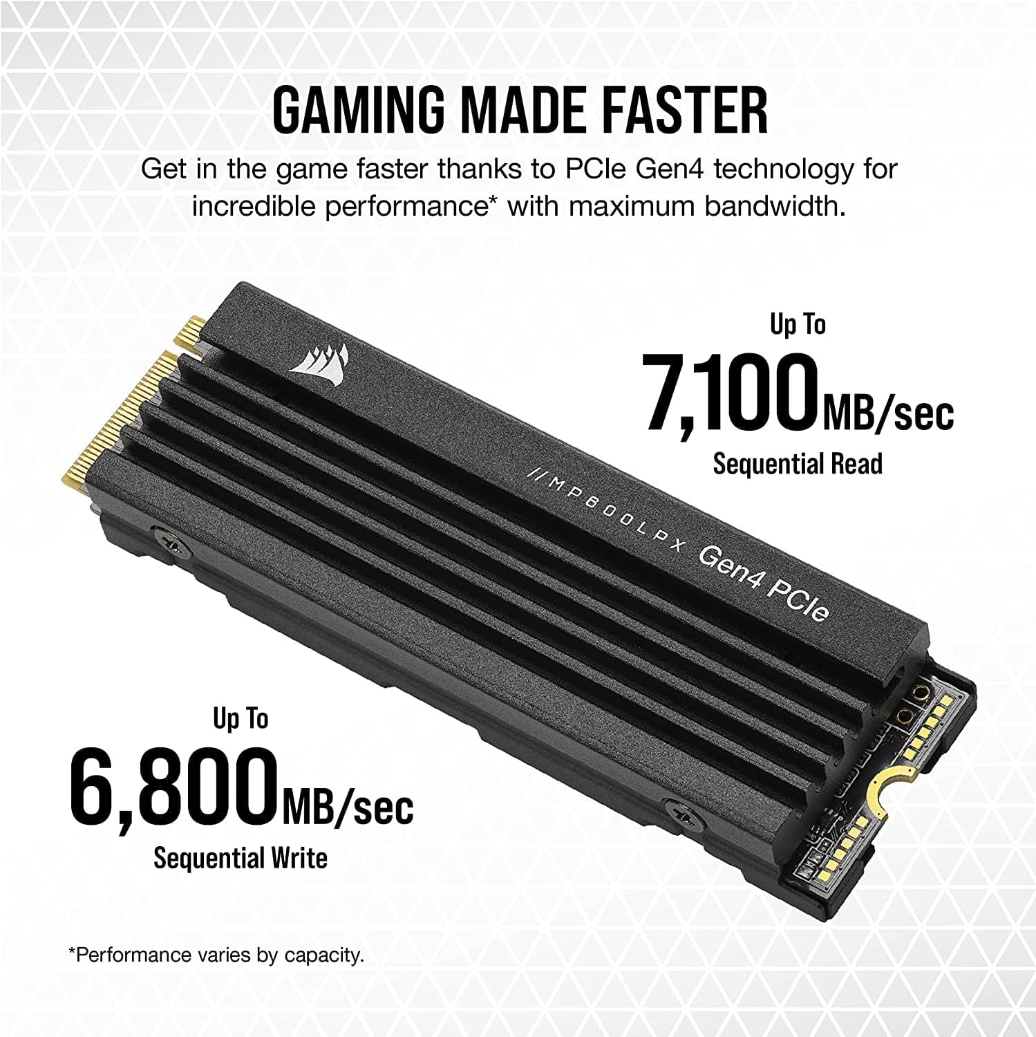Corsair MP600 PRO LPX 1 TB M.2 PCIe Gen4 NVMe SSD – Höchste Geschwindigkeit für Gaming & High-End-PCs