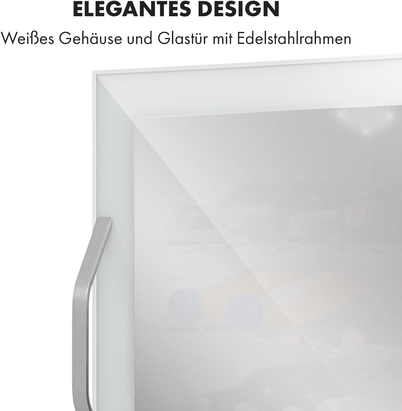 Klarstein Mini-Kühlschrank 80 L mit Glastür – Leise, Energieeffizient, Ideal für Getränke, Party & Camping