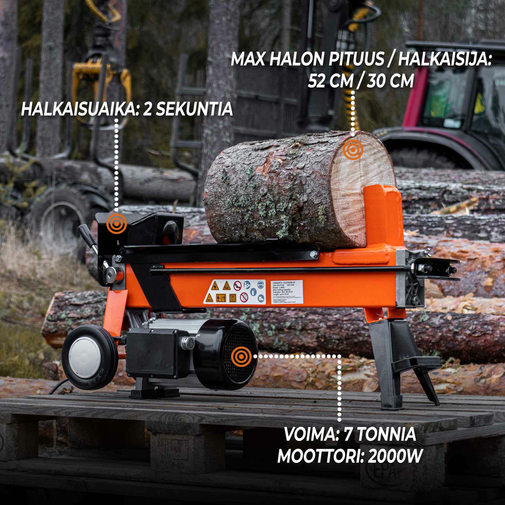 Fornorth Holzspalter 7T V2 – Kraftvoll & Sicher