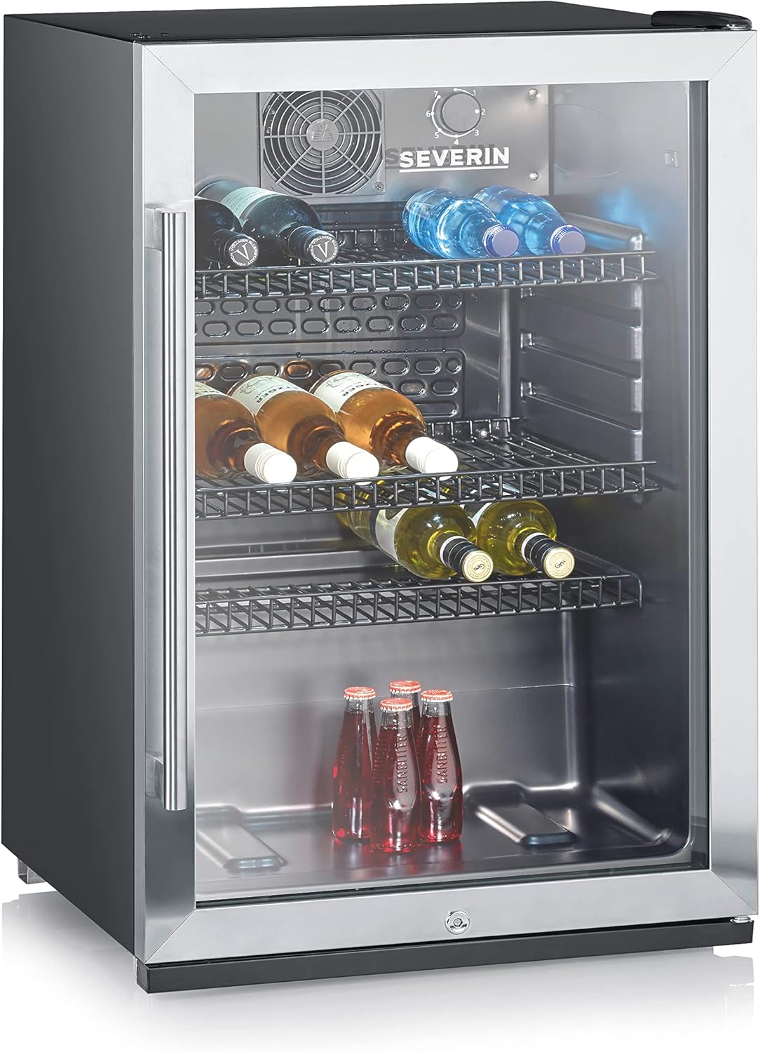 SEVERIN Flaschenkühlschrank 118 L LED – Sicher, Geräumig & Perfekt temperiert