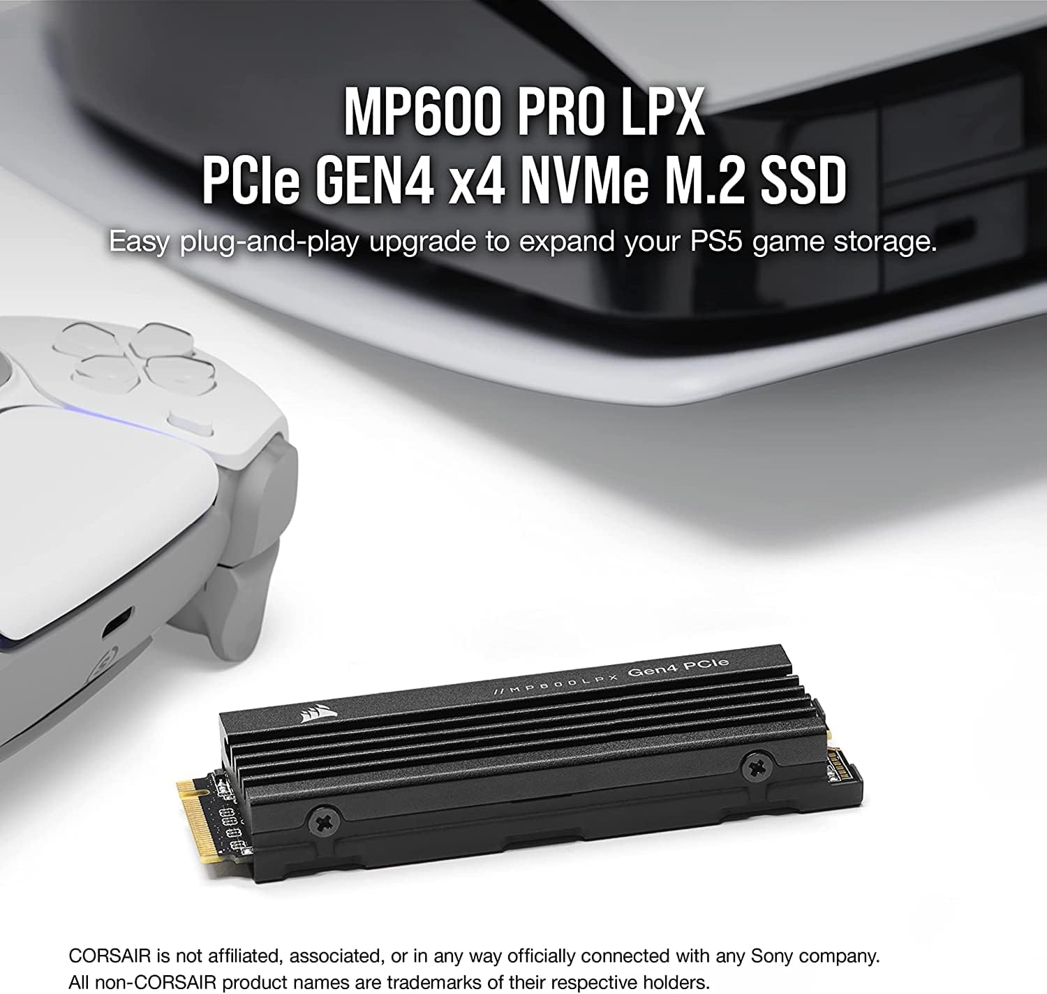 Corsair MP600 PRO LPX 1 TB M.2 PCIe Gen4 NVMe SSD – Höchste Geschwindigkeit für Gaming & High-End-PCs