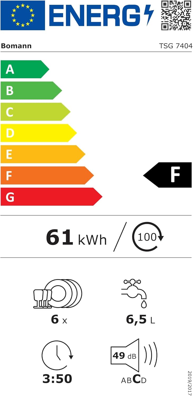 Bomann Mini Geschirrspüler TSG 7405 – kompakt, leise & energieeffizient