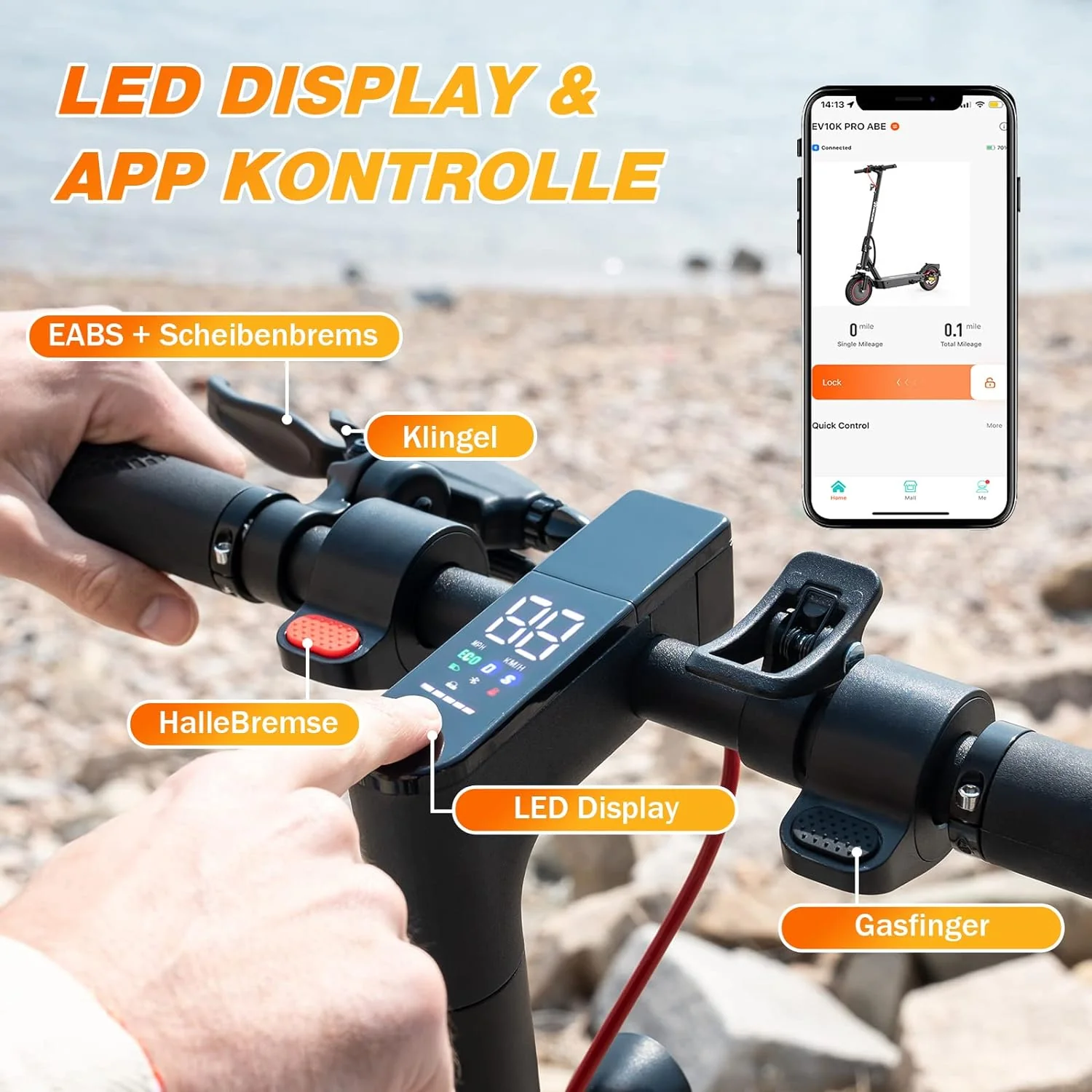 EVERCROSS EV10K Pro Elektroroller – Power & Reichweite für die Stadt